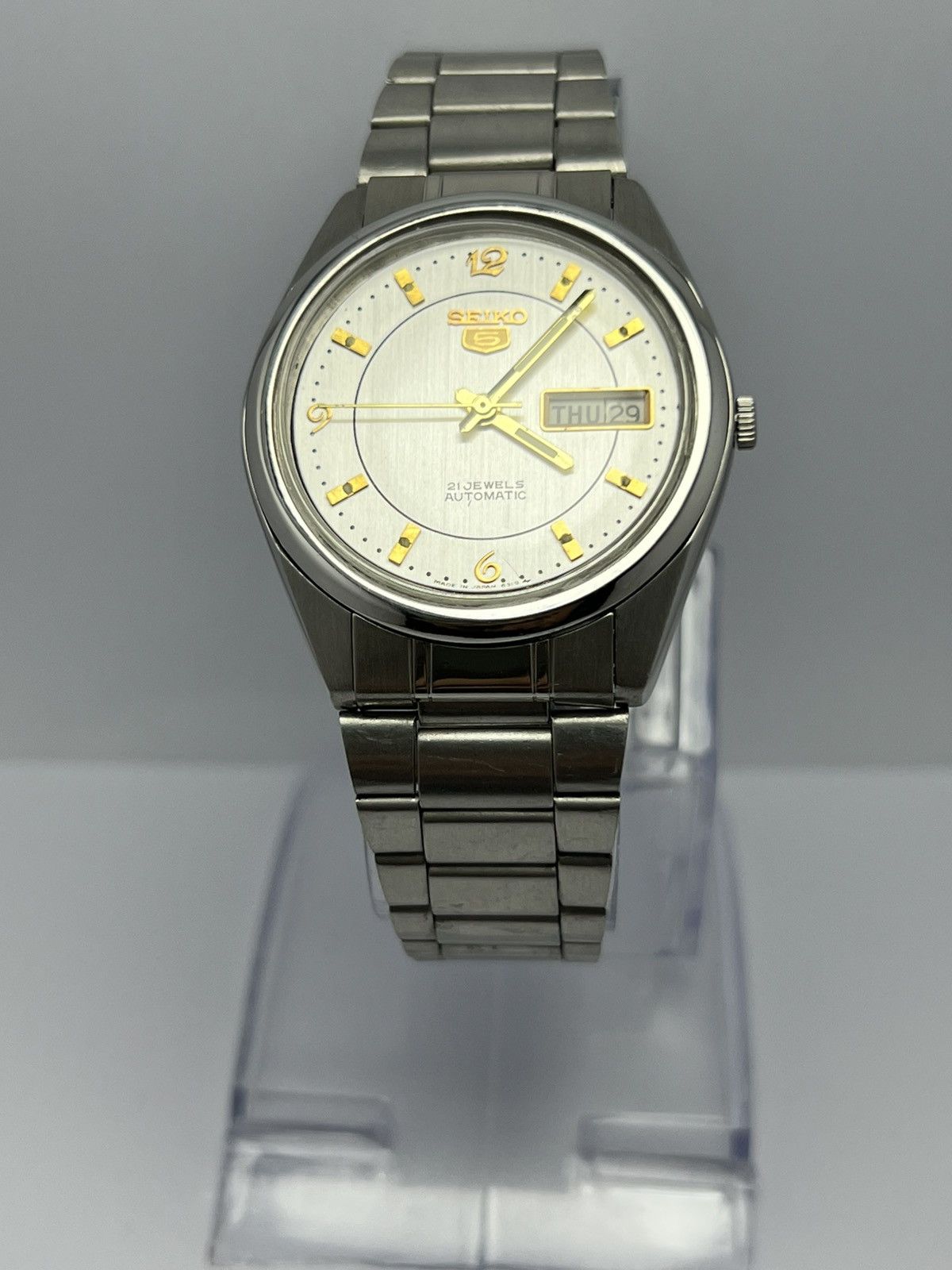 Seiko Seiko 5 Automatic Vintage Wrist Watch Day/Date Japan Size 36 - 2 Thumbnail