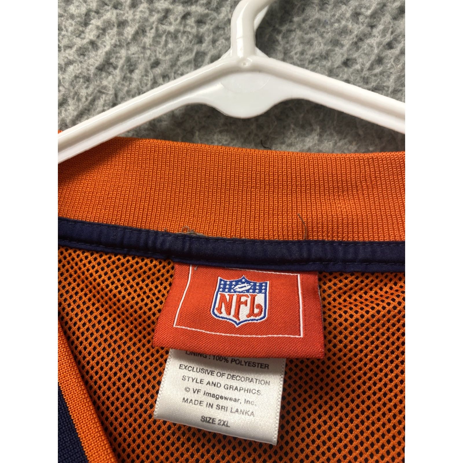 NFL NFL Mens 2XL Long Sleeve Loose Fit V Neck Pull Over Sweatshirt Navy/ 102/36 Size US XL / EU 56 / 4 - 4 Thumbnail