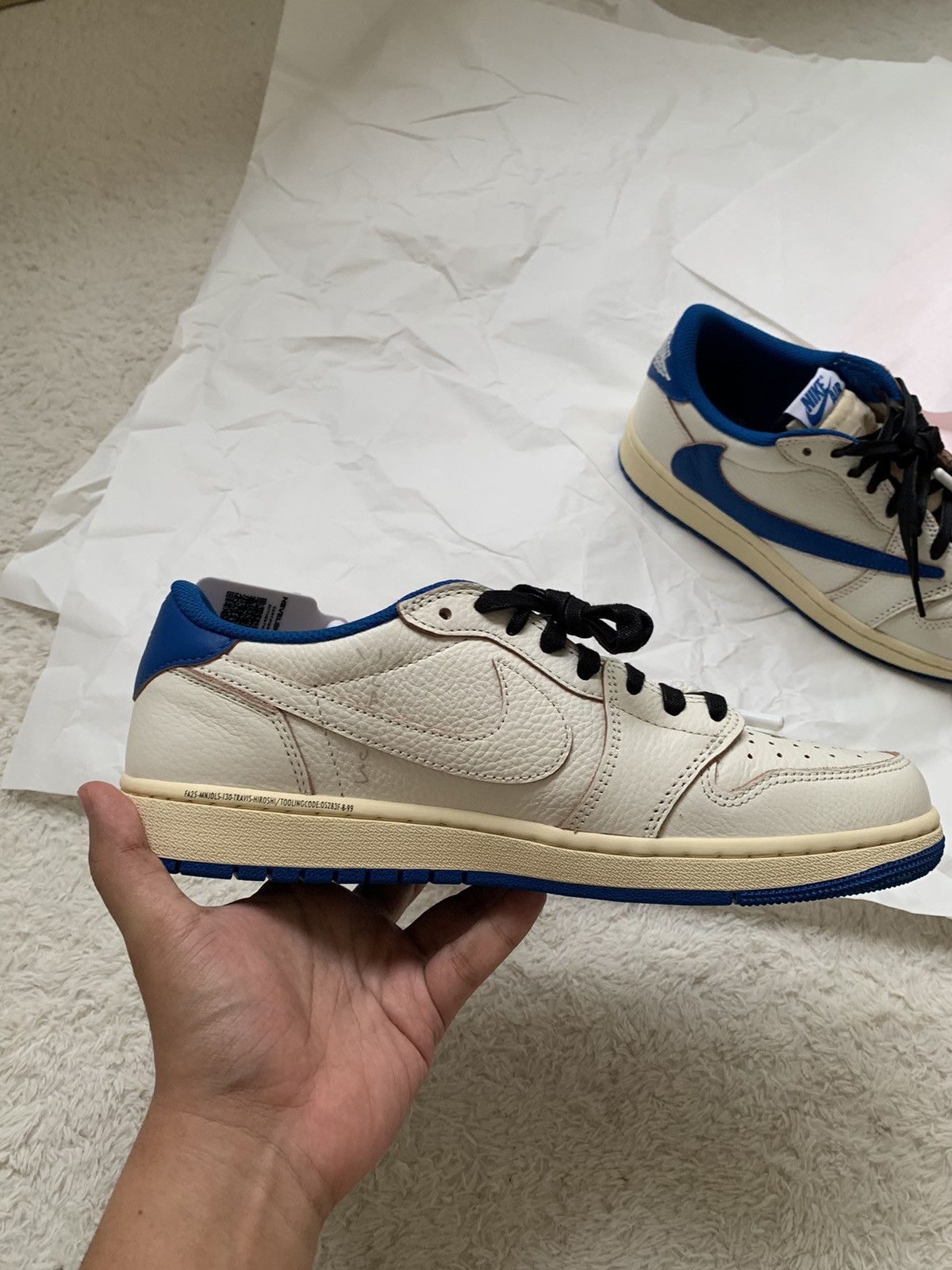 Nike × Travis Scott Air Jordan 1 Low Og X Travis Scott X Fragment 2.0 Size US 9.5 / EU 42-43 - 17 Thumbnail