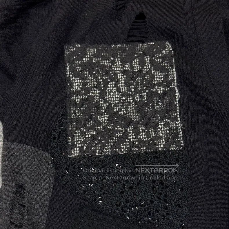 Junya Watanabe Junya Watanabe Distressed Patchwork Knit Open Cardigan Size US L / EU 52-54 / 3 - 3 Thumbnail