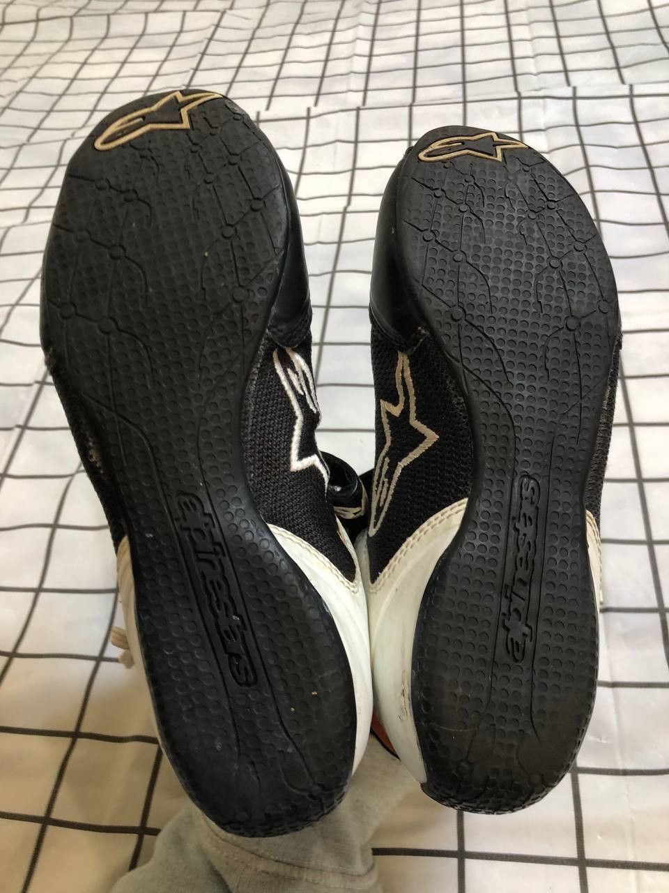 Alpinestars AlpineStars Lather Black/White Motorcycle Boots Size US 4.5 / IT 34.5 - 15 Thumbnail