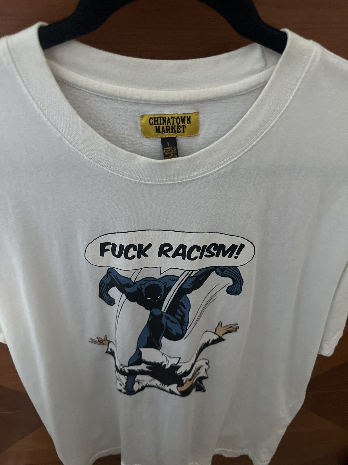 Market Chinatown market “Fuck Racism” white graphic tee Size US L / EU 52-54 / 3 - 1 Thumbnail