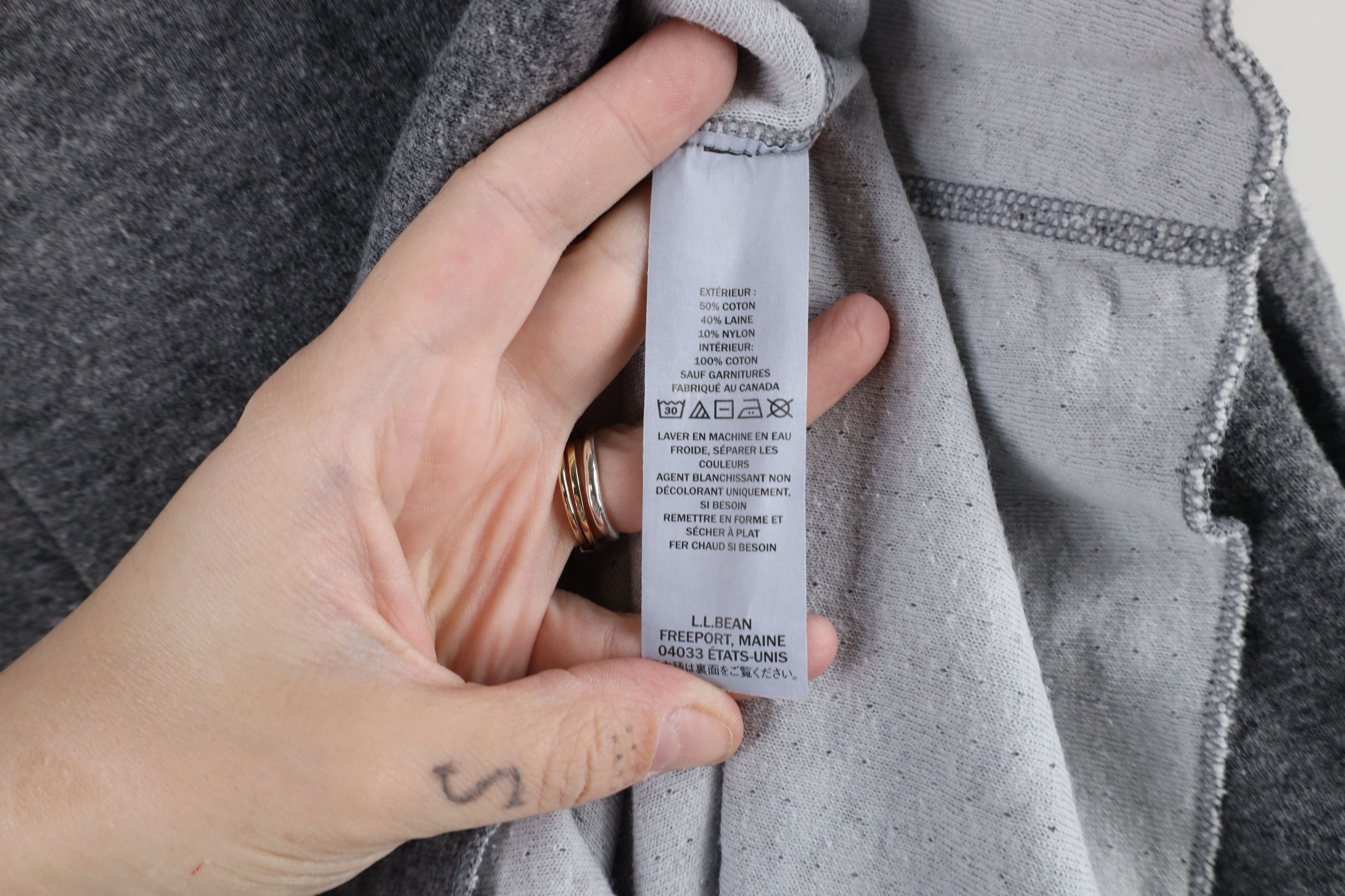 L.L. Bean × Vintage Vintage LL Bean Wool Blend Long Sleeve Henley T-Shirt Gray Size US XXL / EU 58 / 5 - 5 Thumbnail