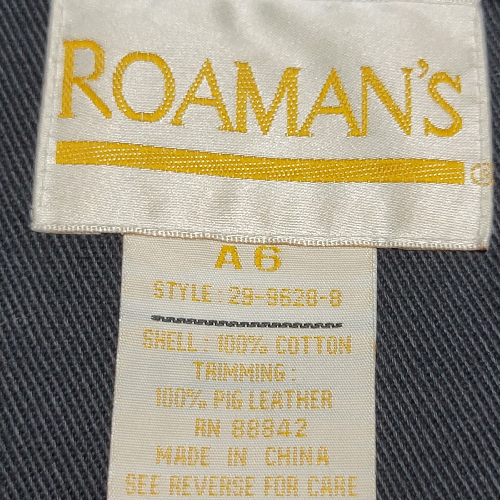 Other Roaman's Snap Coat w/ 100% Pig Leather Trim & Fringe - A6 Size XXL / US 16-18 / IT 52-54 - 7 Thumbnail