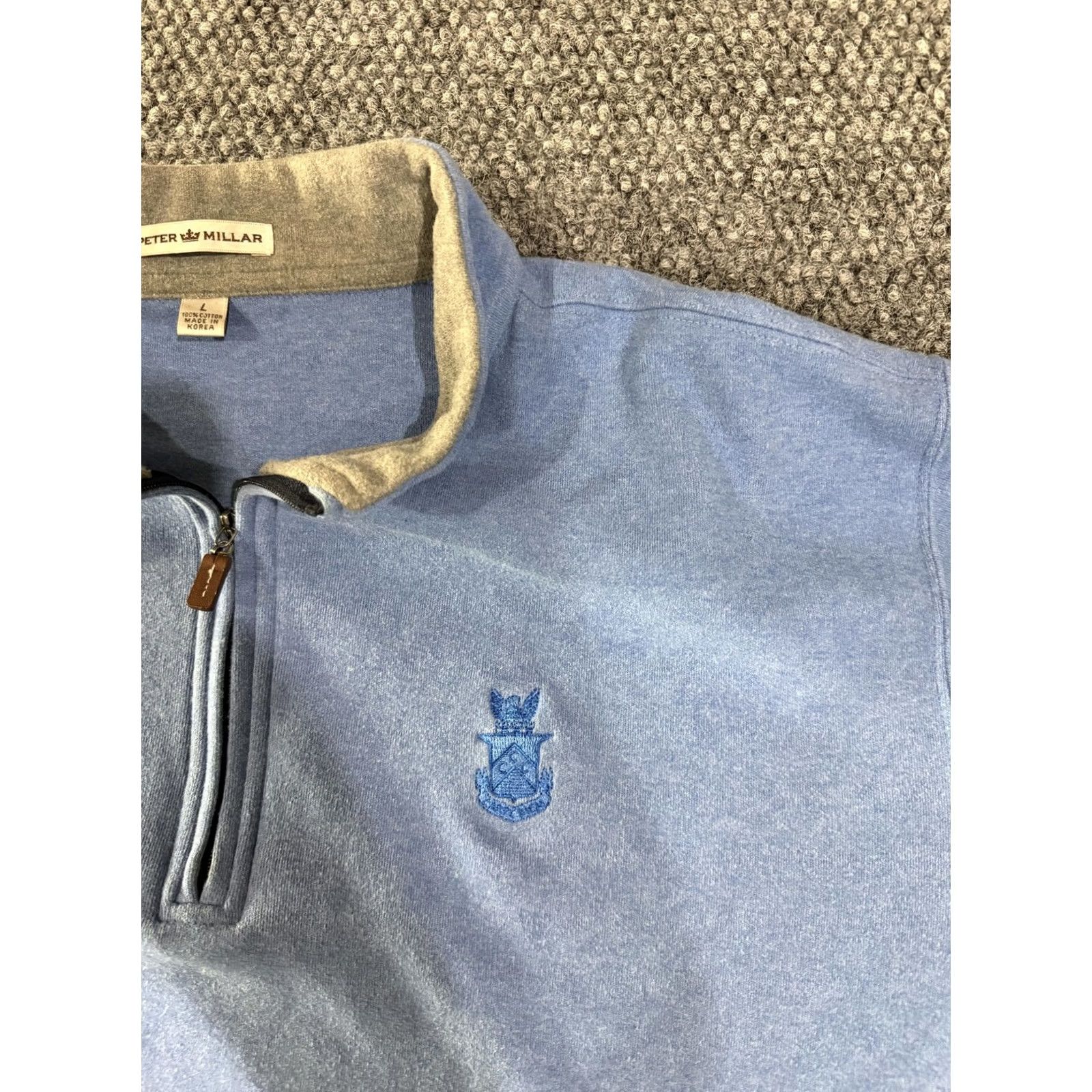 Peter Millar Peter Millar Sweater Mens Large Blue Mock Neck 1/4 Zip Pullover Size US L / EU 52-54 / 3 - 4 Thumbnail