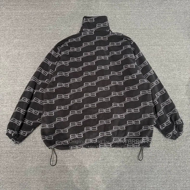 Balenciaga Balenciaga Black Lockdown Printed Fleece Jacket Size US S / EU 44-46 / 1 - 2 Thumbnail