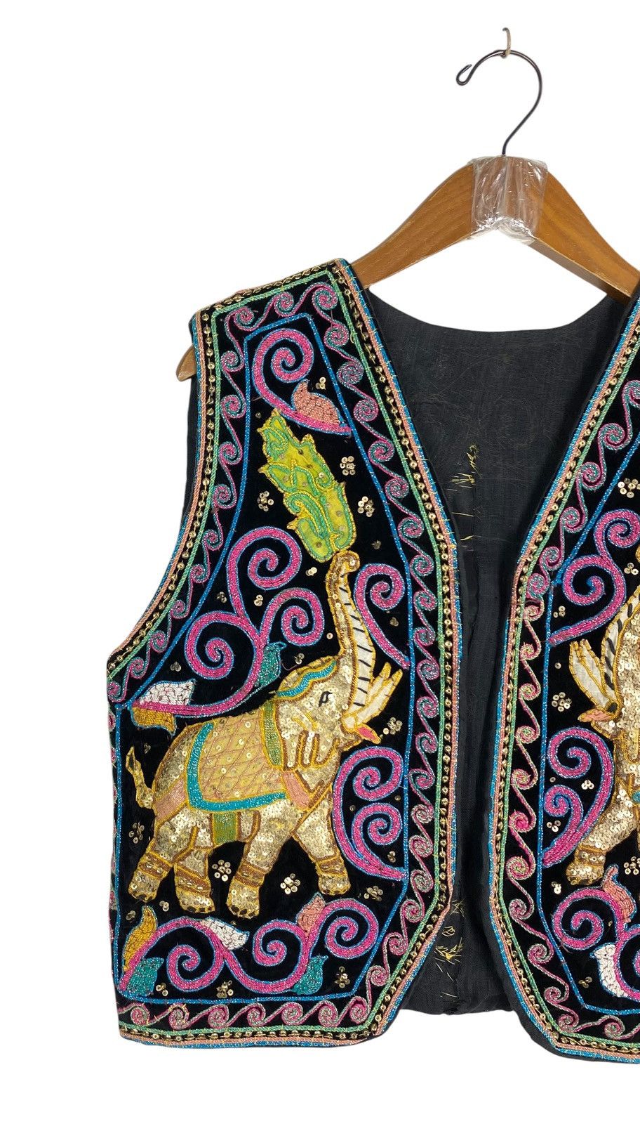 Vintage Vtg Traditional Kalaga Vest Puffy Elephant Fully Embroidered Size US S / EU 44-46 / 1 - 4 Thumbnail