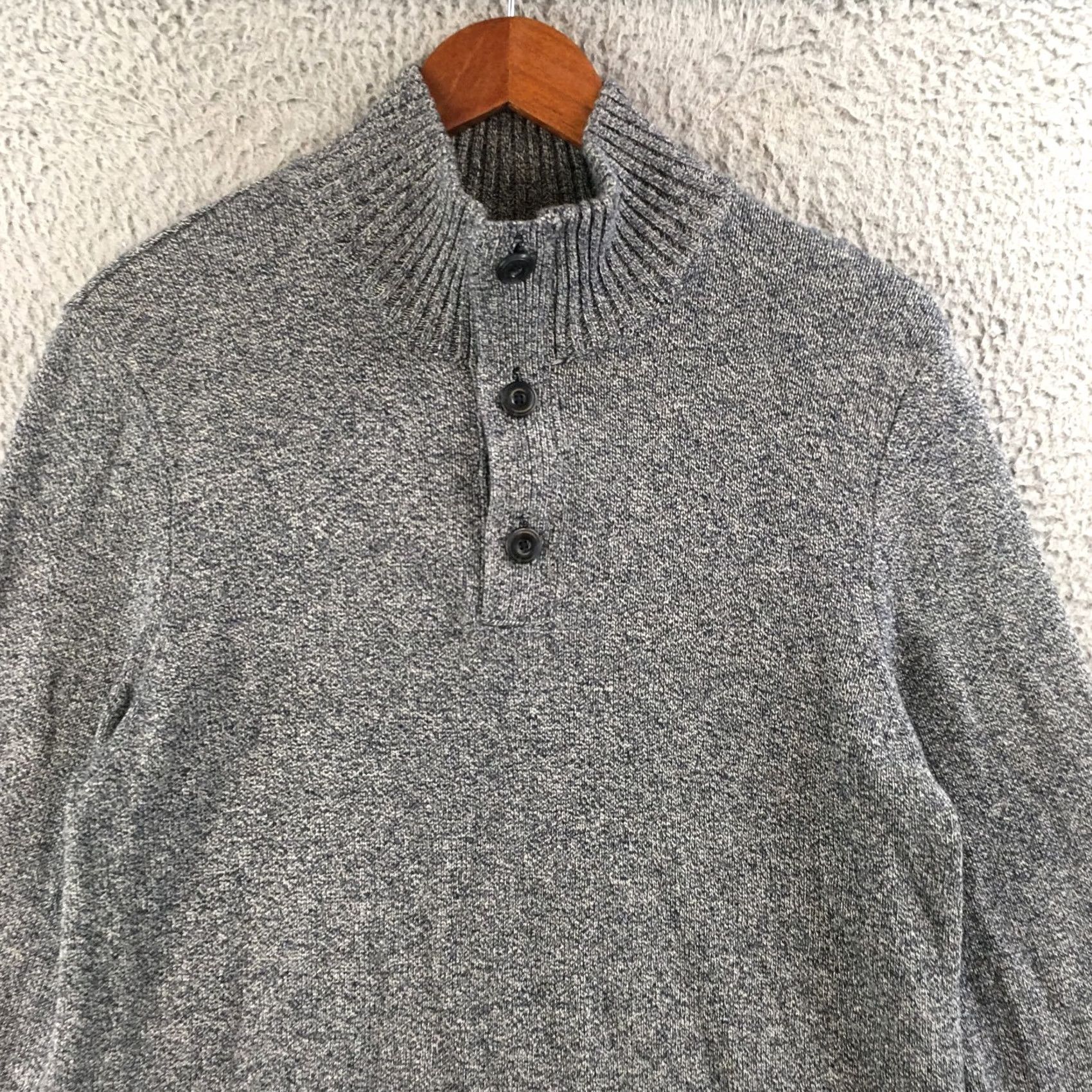 American Eagle Outfitters American Eagle Outfitters Sweaters Mens M Gray Cotton Mock Neck Long Sleeves Pullover Size US M / EU 48-50 / 2 - 2 Thumbnail