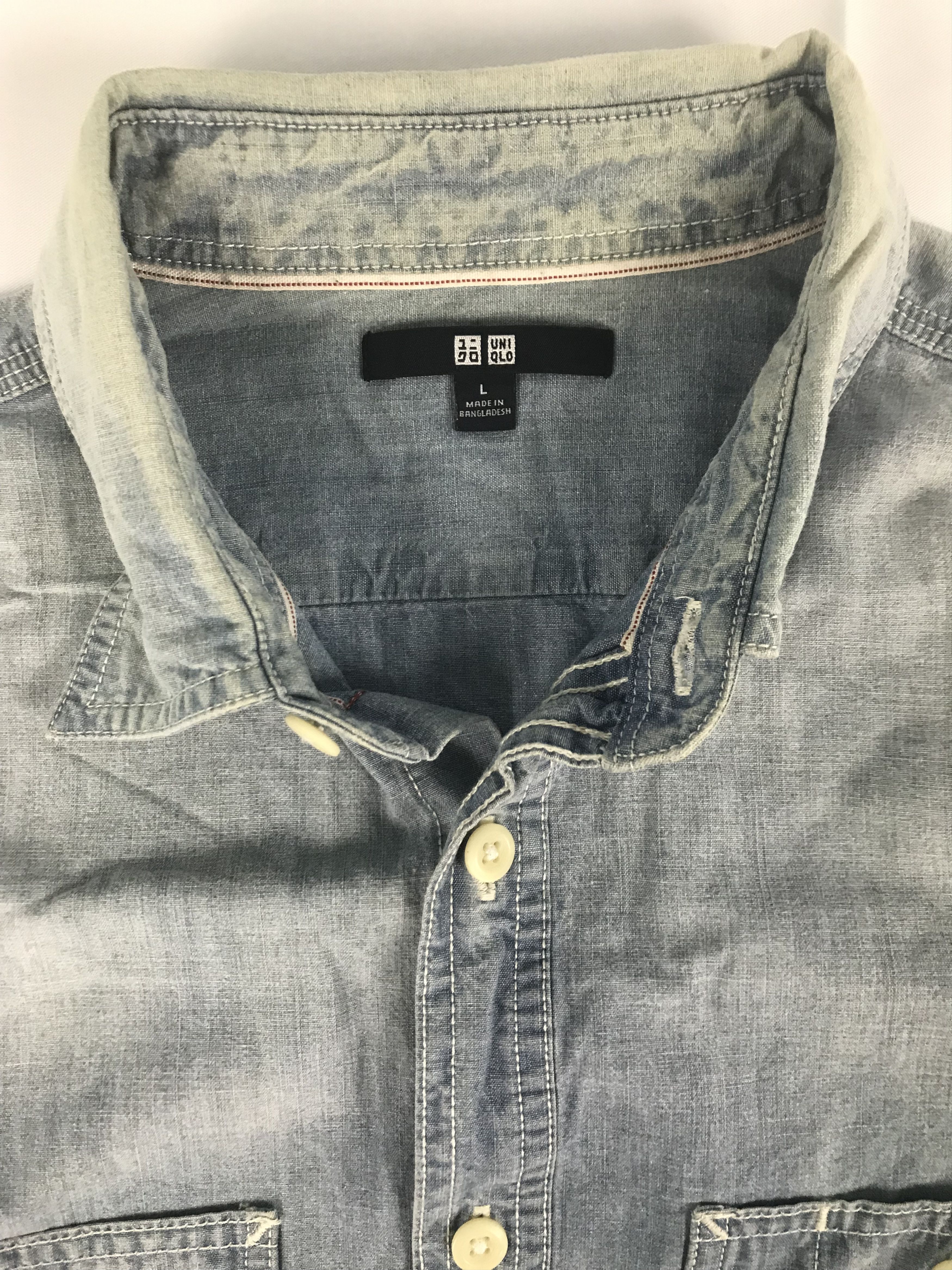 Uniqlo Original Uniqlo Selvedge Denim Work Shirt Size US L / EU 52-54 / 3 - 4 Thumbnail