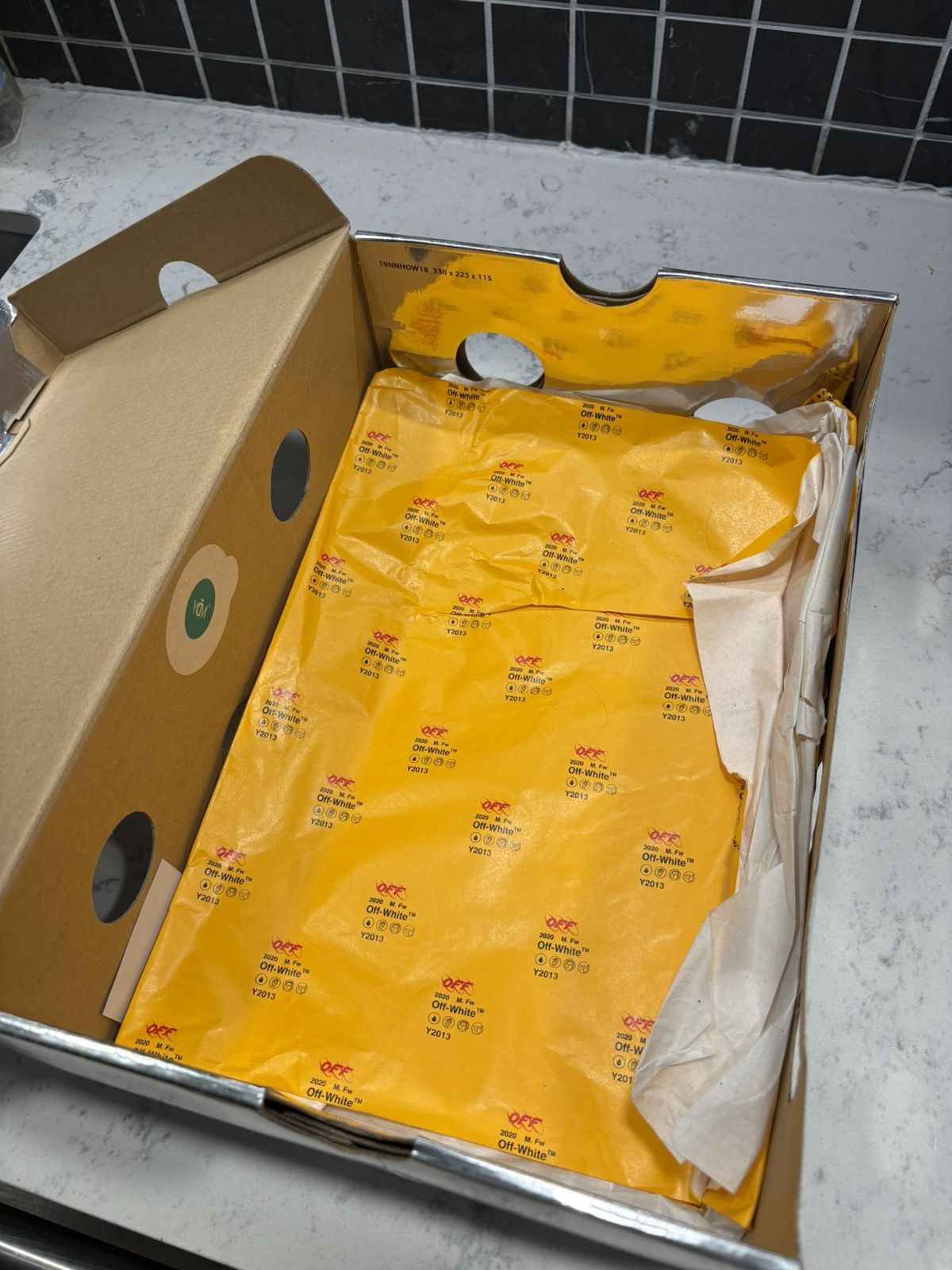 Nike × Off-White Nike x Off-White Dunk Low University Gold Size US 10 / EU 43 - 8 Thumbnail
