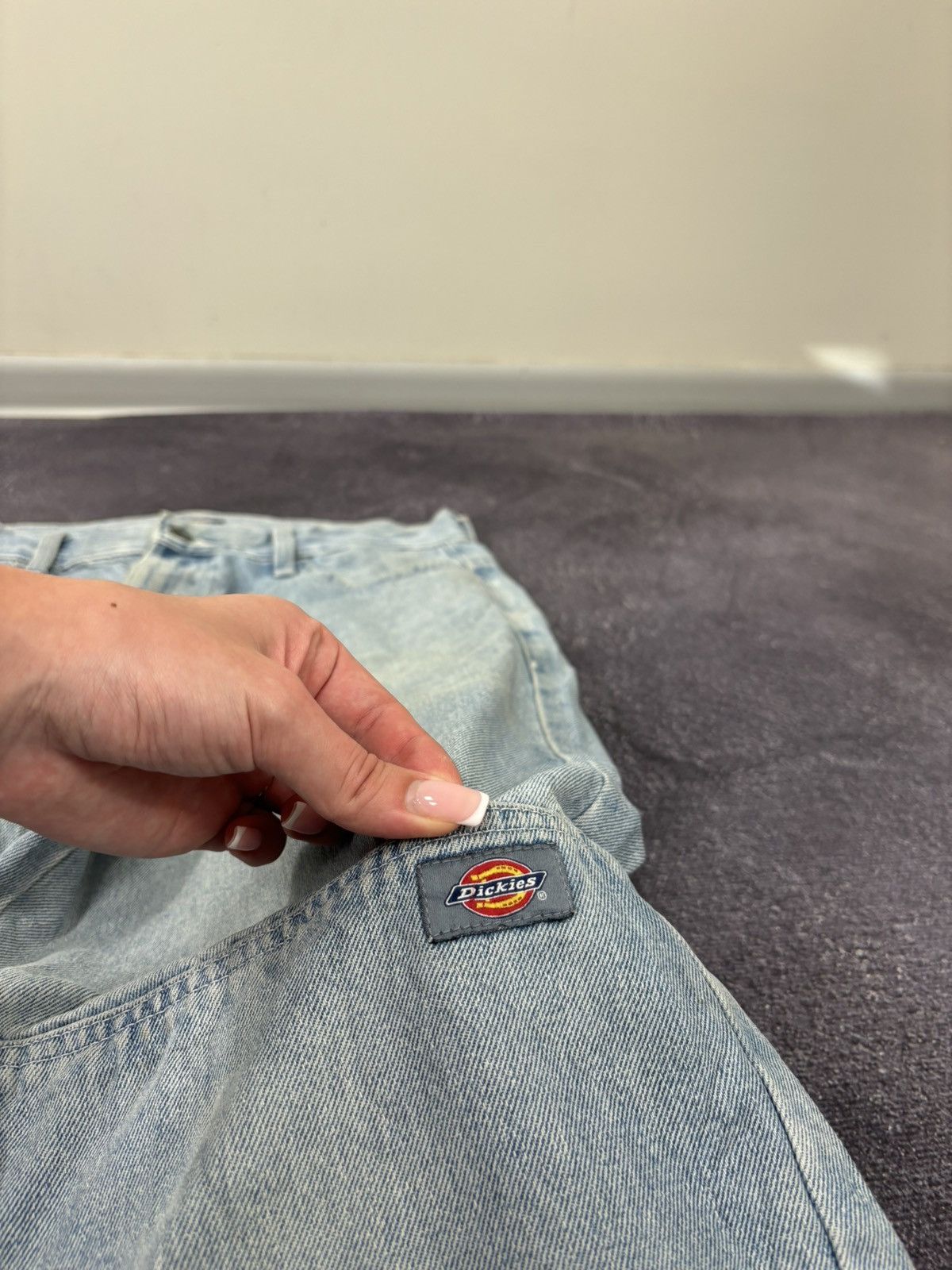 Dickies Vintage Dickies Double Knee Light Blue Denim Baggy Jeans Size US 30 / EU 46 - 6 Thumbnail