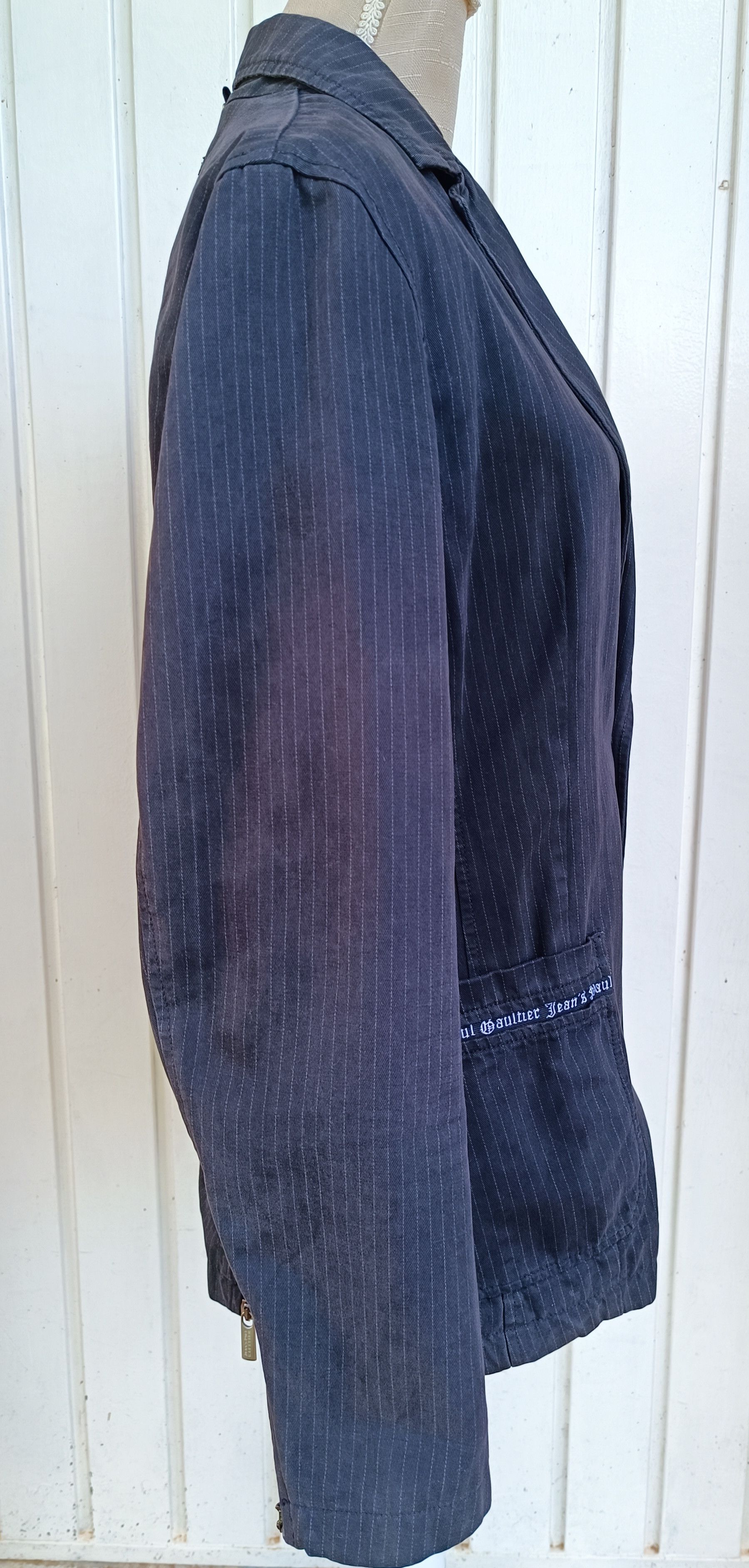 Jean Paul Gaultier Striped gray cotton jacket Size US S / EU 44-46 / 1 - 2 Thumbnail