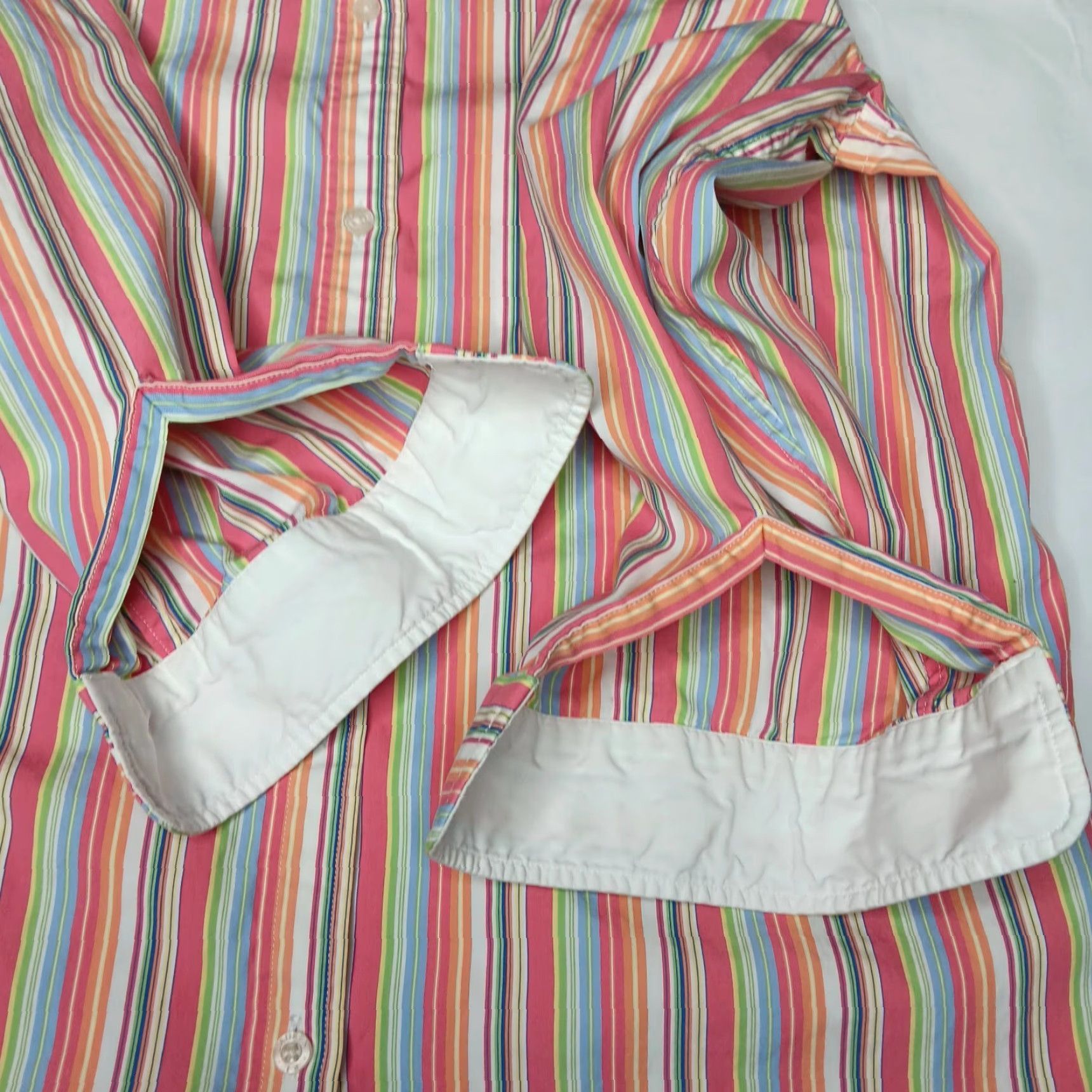 Ralph Lauren Lauren Ralph Lauren Blouse Women S Shirt Pink Striped Long Sleeve Button Up Top Size S / US 4 / IT 40 - 7 Thumbnail