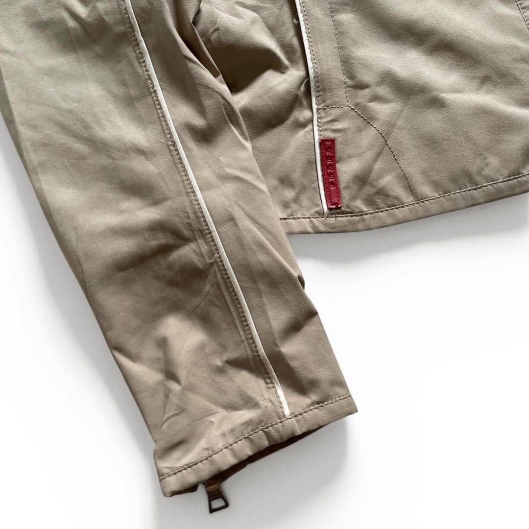 Prada 00’s Prada Sport Beige Nylon Biker Jacket Size M / US 6-8 / IT 42-44 - 5 Thumbnail