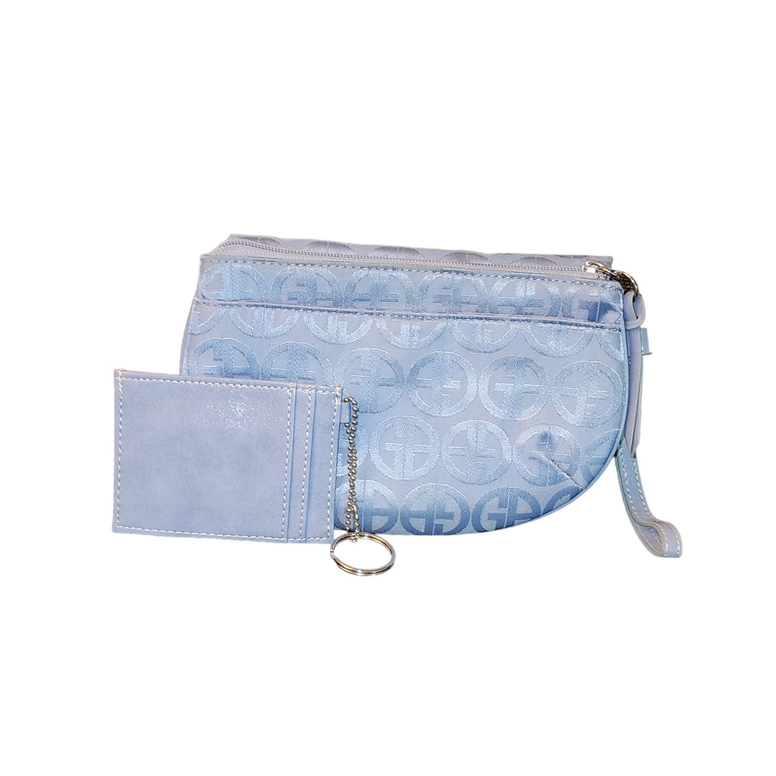 Giani Bernini Giani Bernini satin faux leather trim clutch & card wallet. Size ONE SIZE - 2 Thumbnail