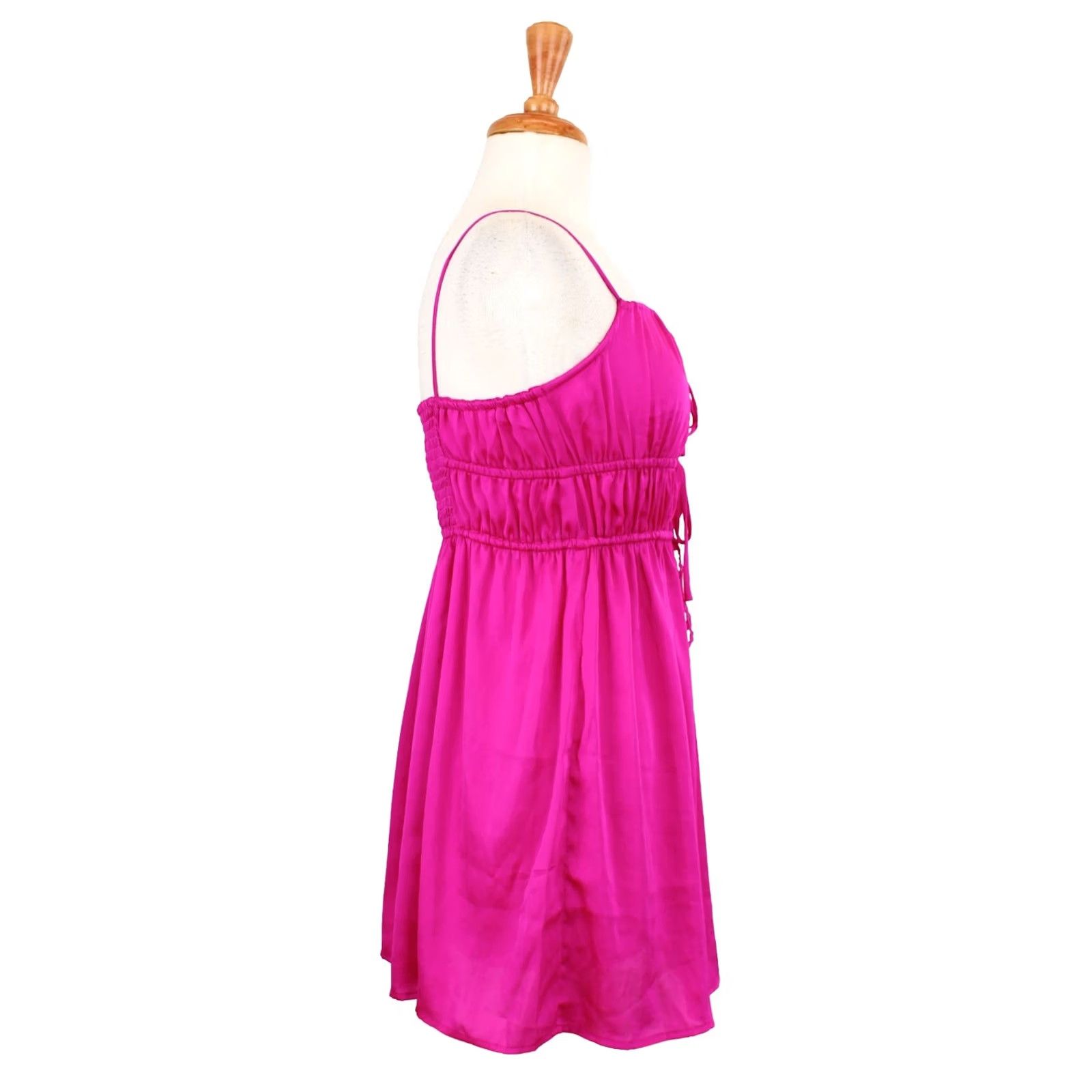 Free People Free People Mini Dress OB1413126, Sheer Meant to Be Mini Slip Dress, Satin, A-Line, Sleeveless, Spaghetti Straps, Orchid, Short, Regular, Women, M Size M / US 6-8 / IT 42-44 - 2 Thumbnail