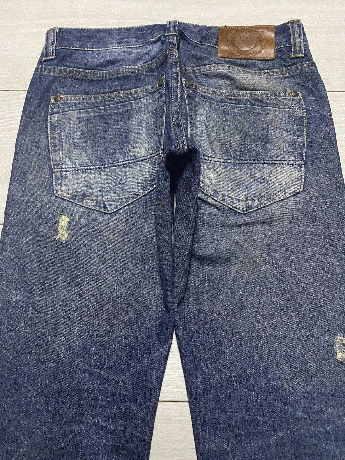 Rhude × Zara Vintage Zara Denim Distressed Straight Fit Jeans Size US 29 - 4 Thumbnail