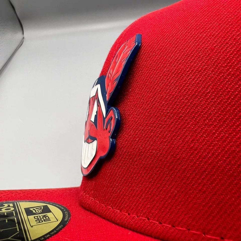 New Era Cleveland Indians Guardians Hat Men 7 3/4 Fitted Cap New Size ONE SIZE - 3 Thumbnail