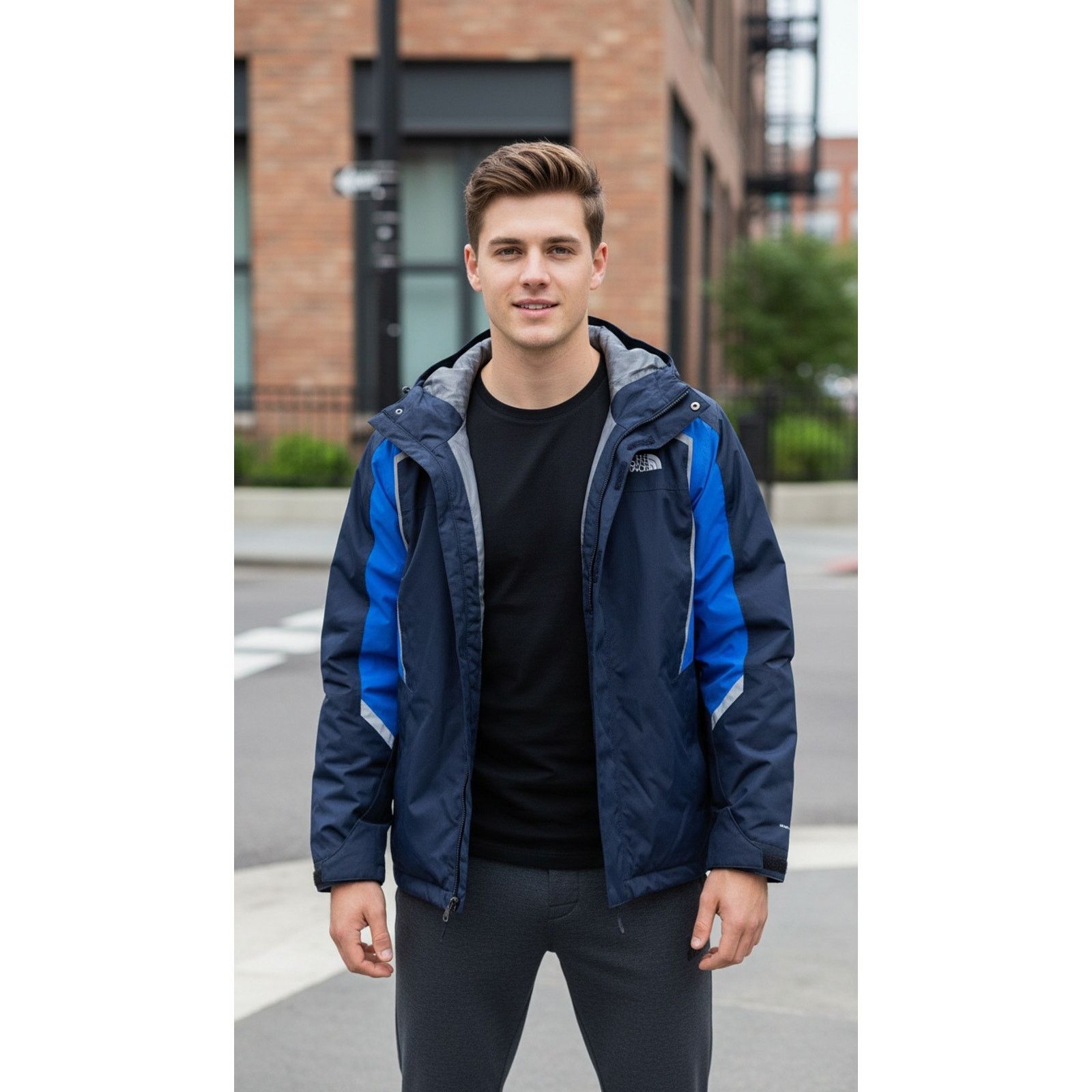 The North Face North Face Mens Hooded Parka Jacket Blue Black Reflective Size US S / EU 44-46 / 1 - 1 Thumbnail