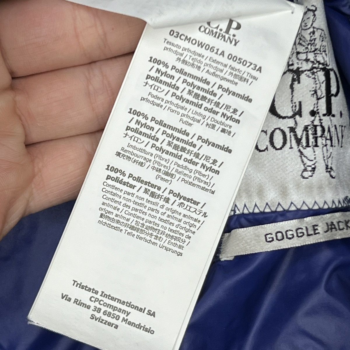 C.P. Company CP Company Goggle Puffer Down Jacket Hooded Nylon Dark Navy Size US M / EU 48-50 / 2 - 11 Thumbnail