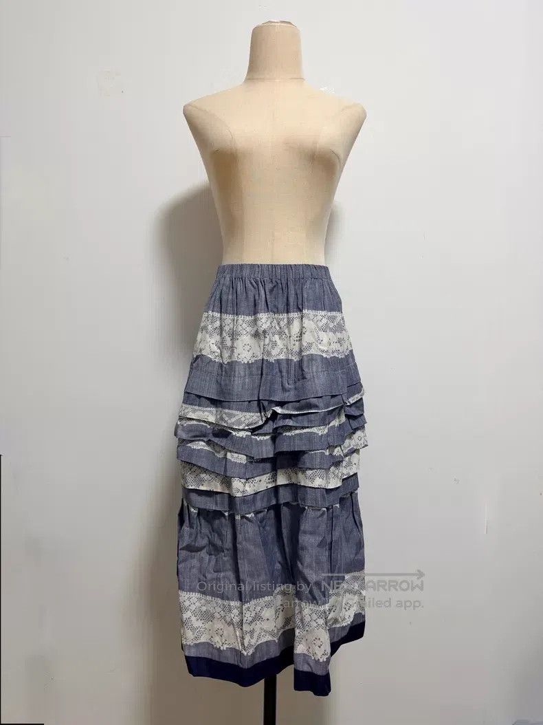 Comme des Garcons Comme Des Garcons size F Blue Layered Skirt Size 31" - 1 Thumbnail