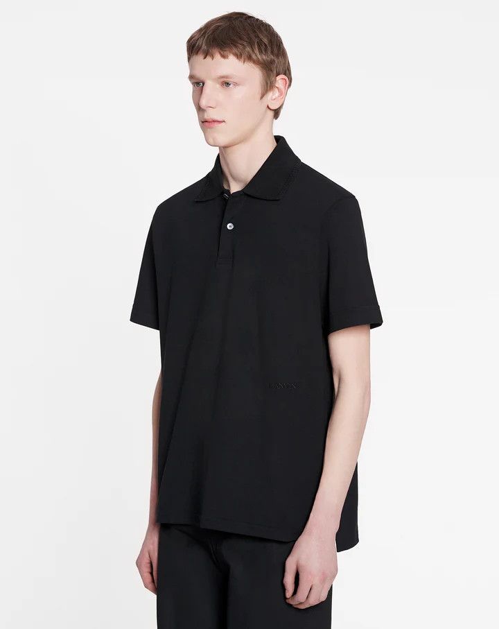 Lanvin o1w1db10924 Classic Polo Shirt in Black Size US XL / EU 56 / 4 - 3 Thumbnail