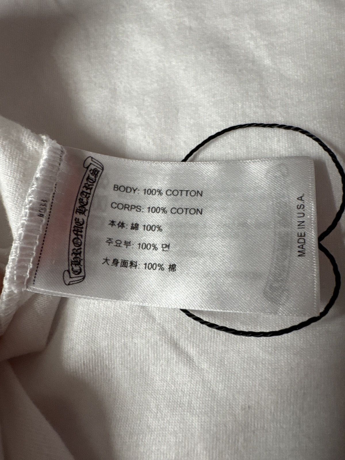 Chrome Hearts Neck Logo Long Sleeve 'White' Size US XL / EU 56 / 4 - 9 Thumbnail