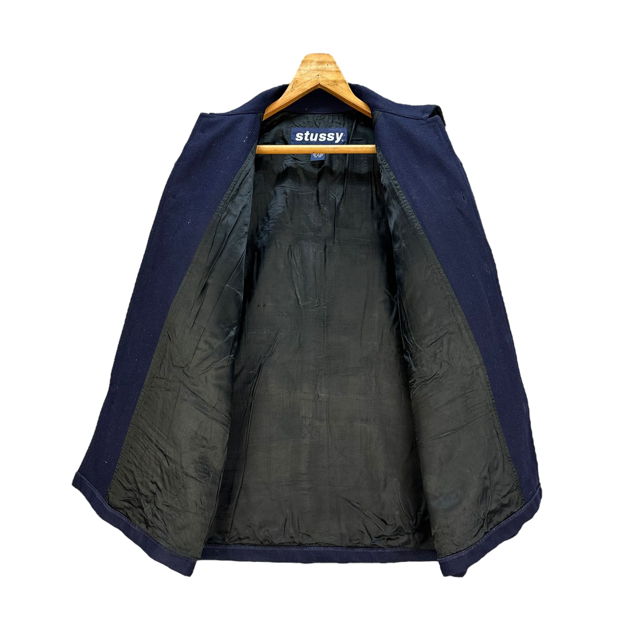Stussy 90’s STUSSY Workwear Navy Blue Wool Flannel Jacket #106-1463 Size US L / EU 52-54 / 3 - 8 Thumbnail
