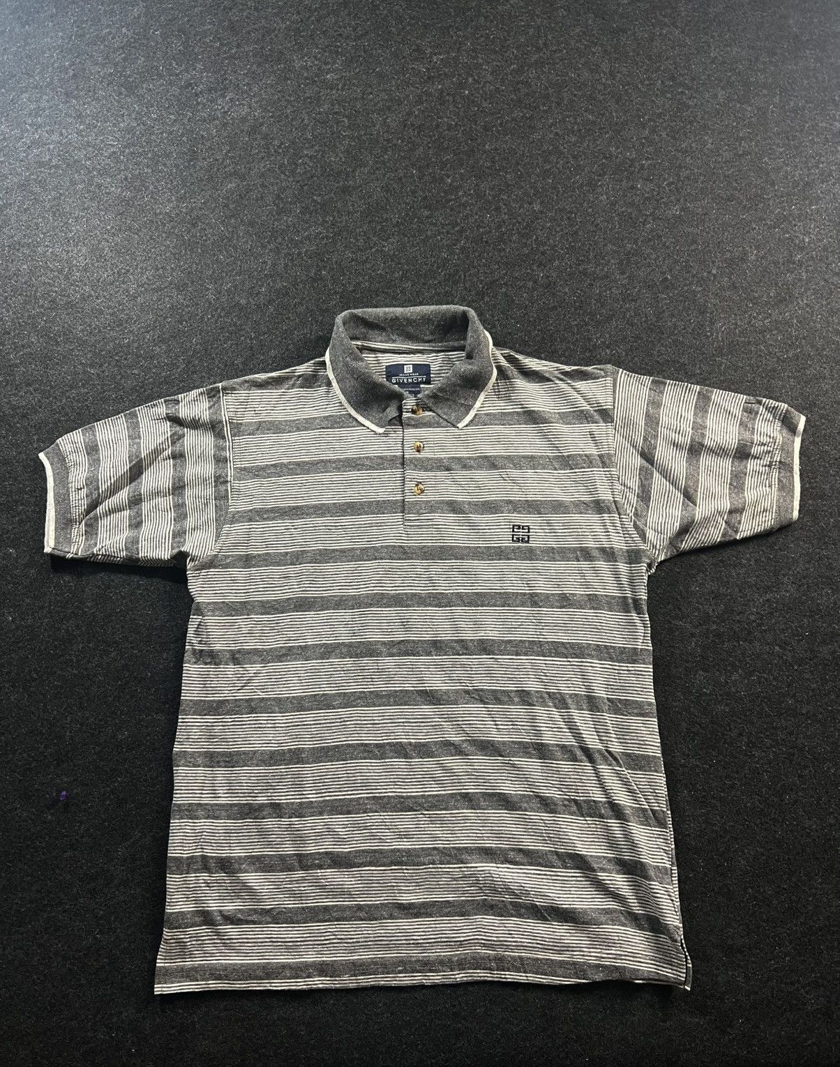Givenchy Givency Activewear Grey Striped Golf Polo Size US M / EU 48-50 / 2 - 2 Thumbnail