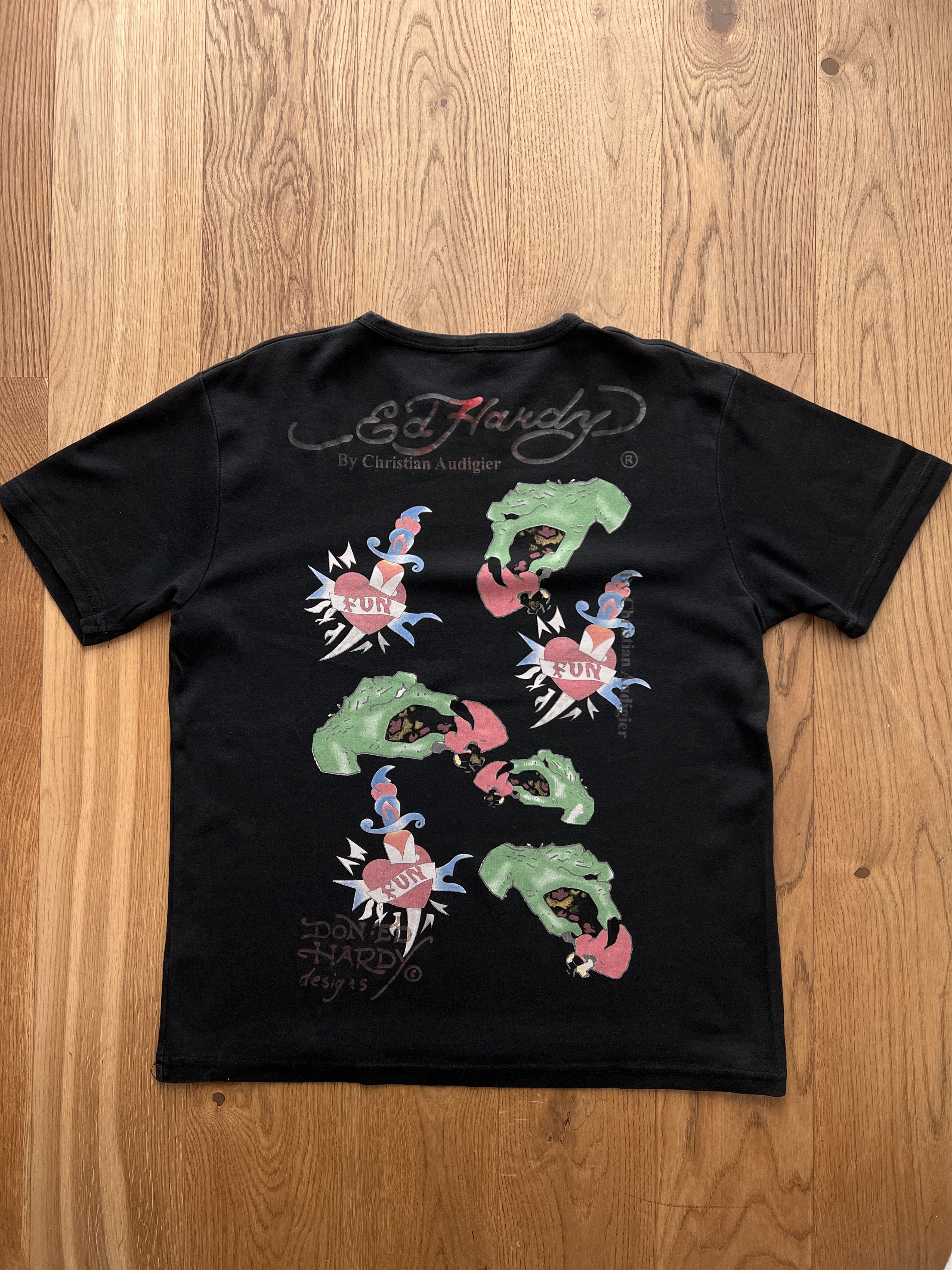Ed Hardy Ed Hardy Superstar Rhinestones vintage printed t shirt tee Size US XL / EU 56 / 4 - 2 Thumbnail