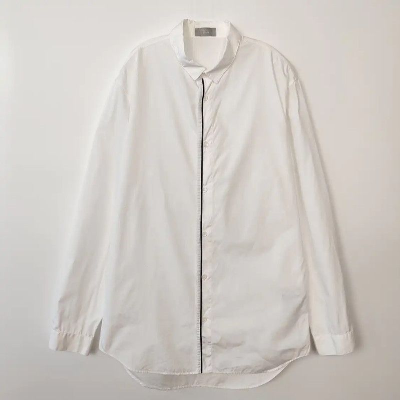 Dior Dior White Cotton Men's Long Sleeve Shirt 0089 Size US S / EU 44-46 / 1 - 1 Thumbnail