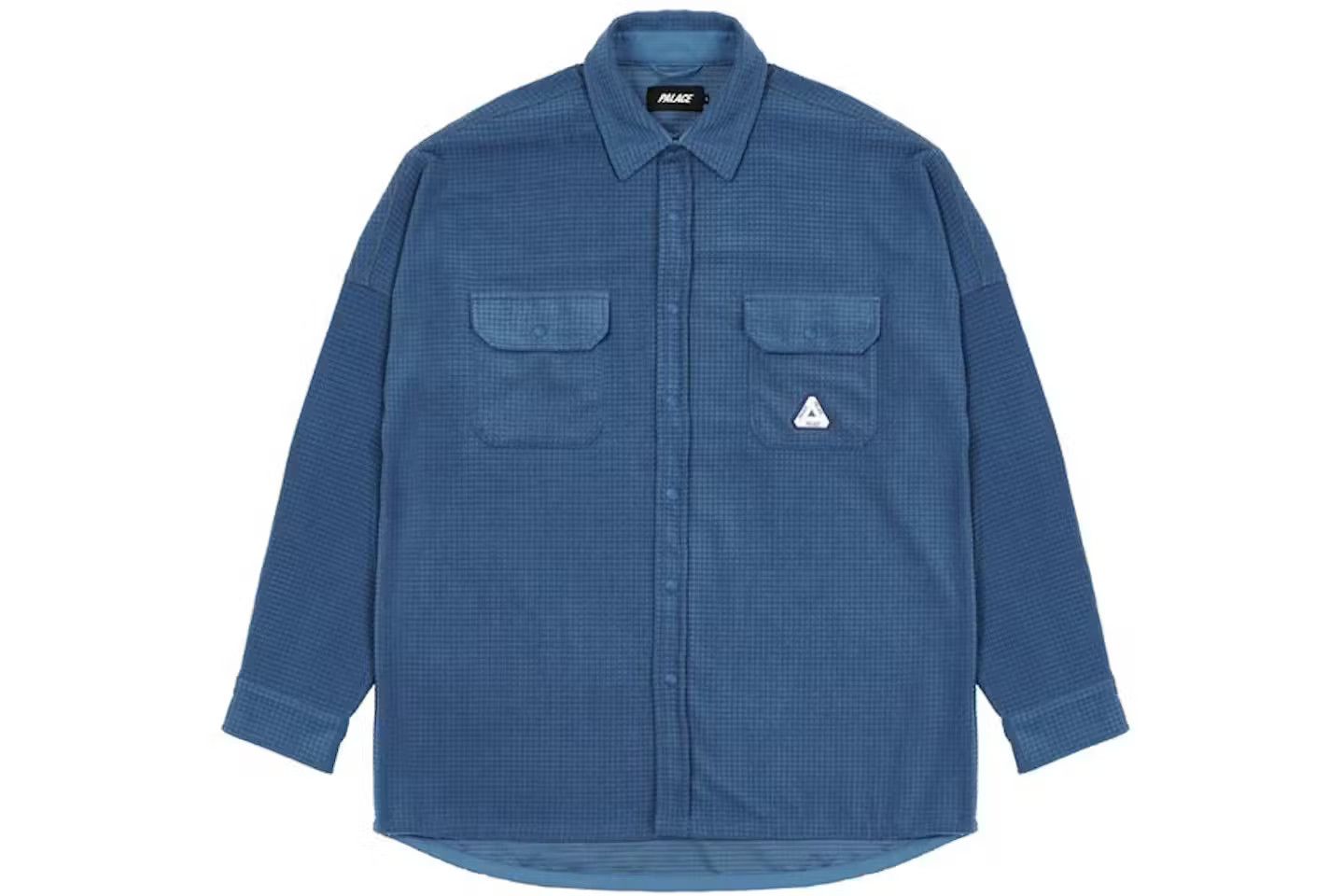 Image of Palace Polar Grid Overshirt Navy, Men's (Size XL)