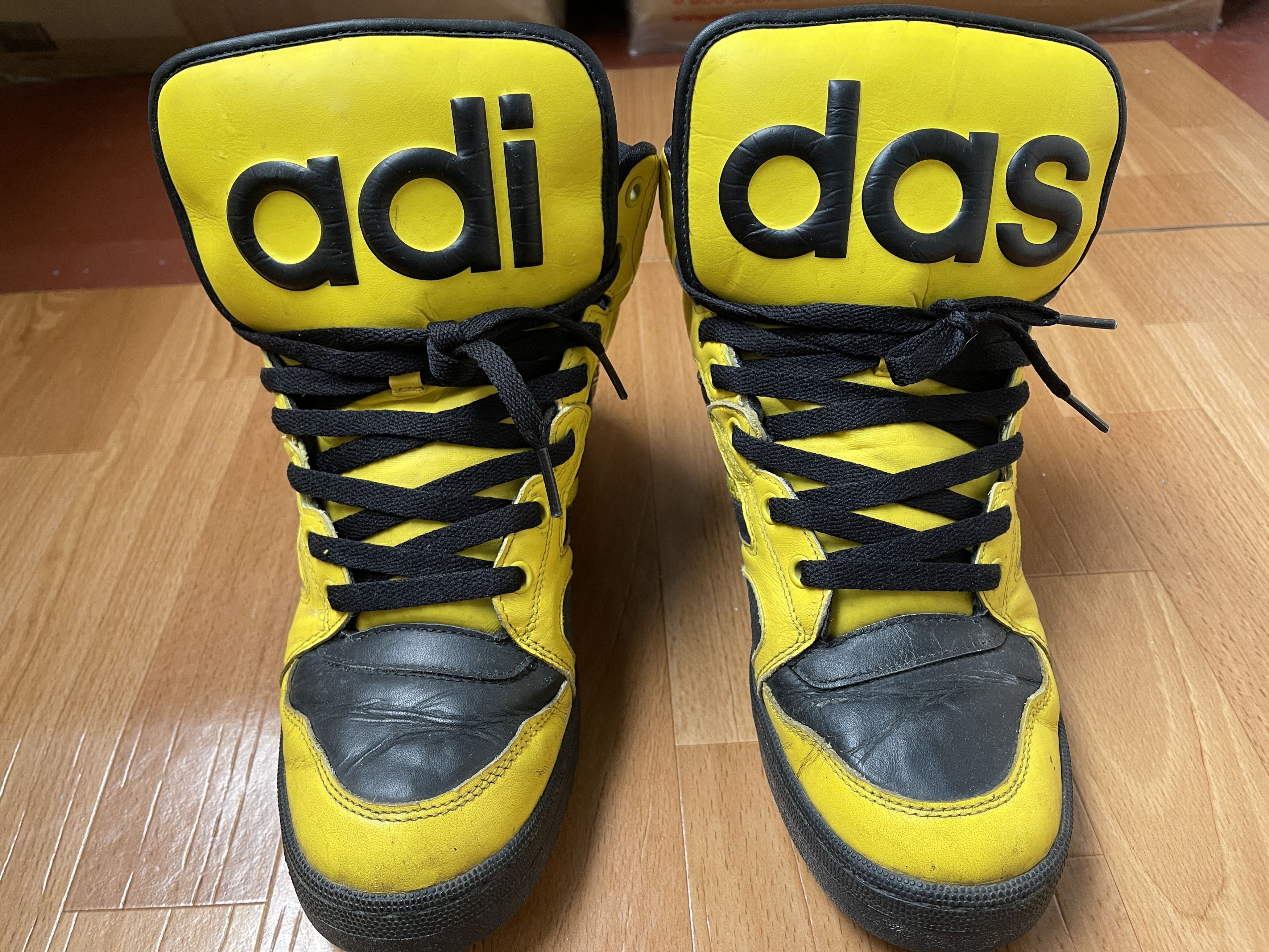 Adidas × Jeremy Scott Adidas sneakers Jeremy Scott Instinct Top shoes ObyO V24530 Size US 9.5 / EU 42-43 - 7 Thumbnail