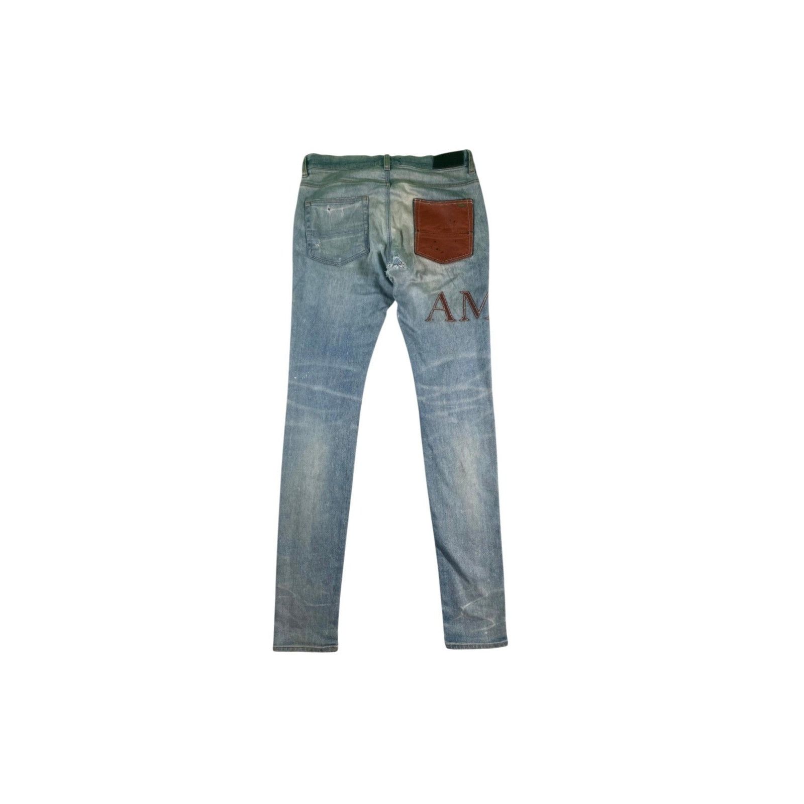 Amiri Amiri Side Logo Light Wash & Clay Jeans Size US 32 / EU 48 - 2 Thumbnail