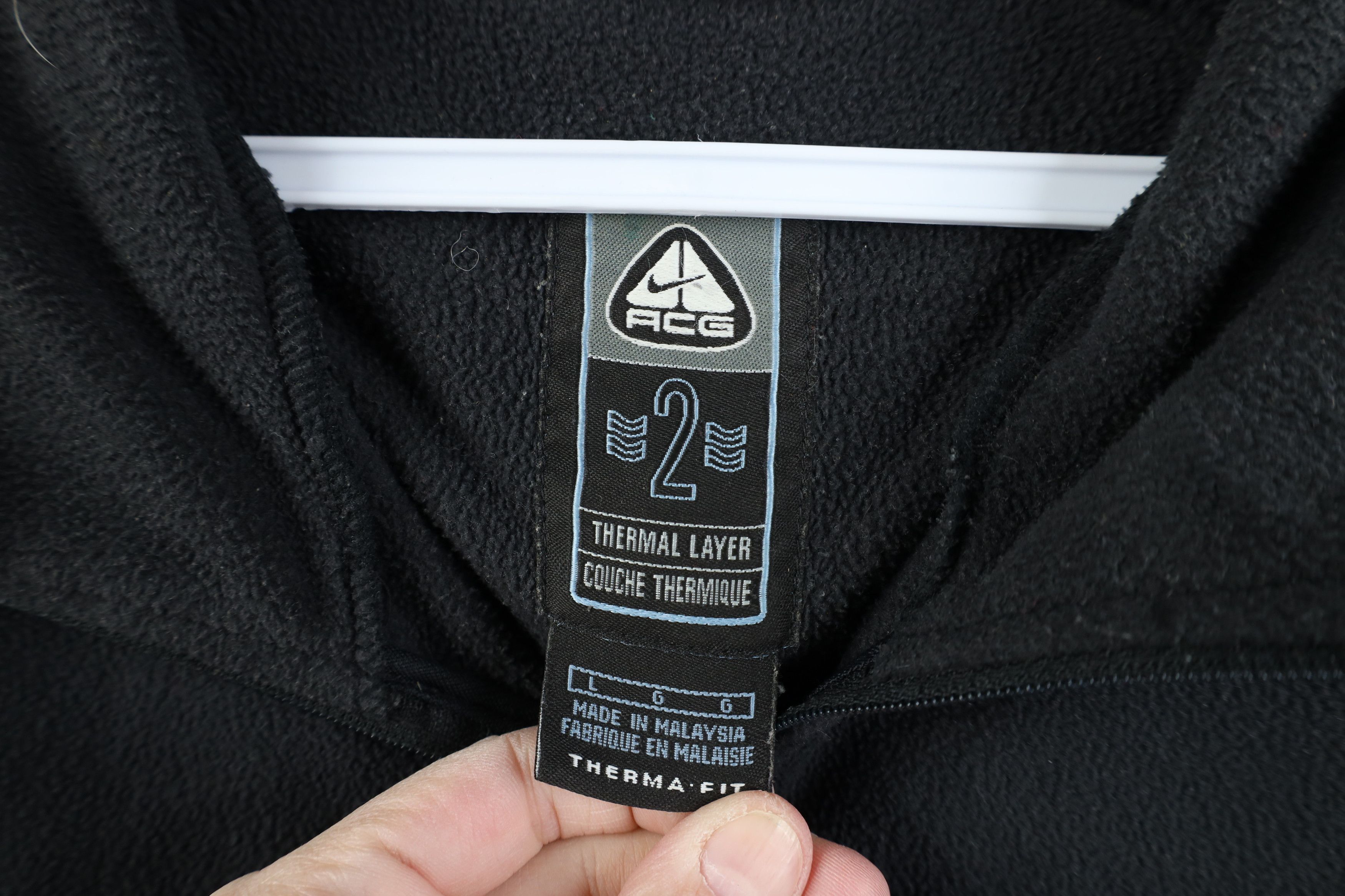 Nike Vintage Nike ACG Mini Swoosh Half Zip Fleece Sweater Black Size US L / EU 52-54 / 3 - 8 Thumbnail