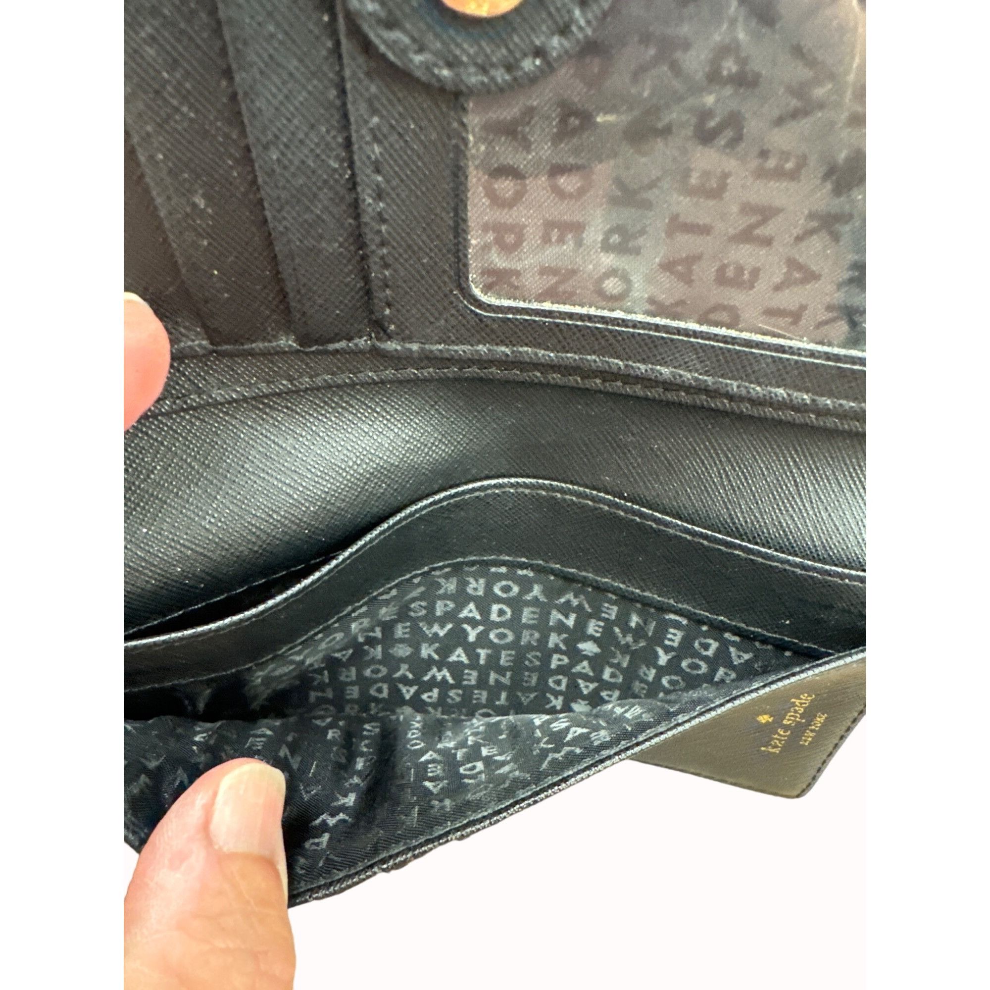 Kate Spade Kate Spade womens black 3.5x6.5 card holder wallet SKU 6459 Size ONE SIZE - 8 Thumbnail
