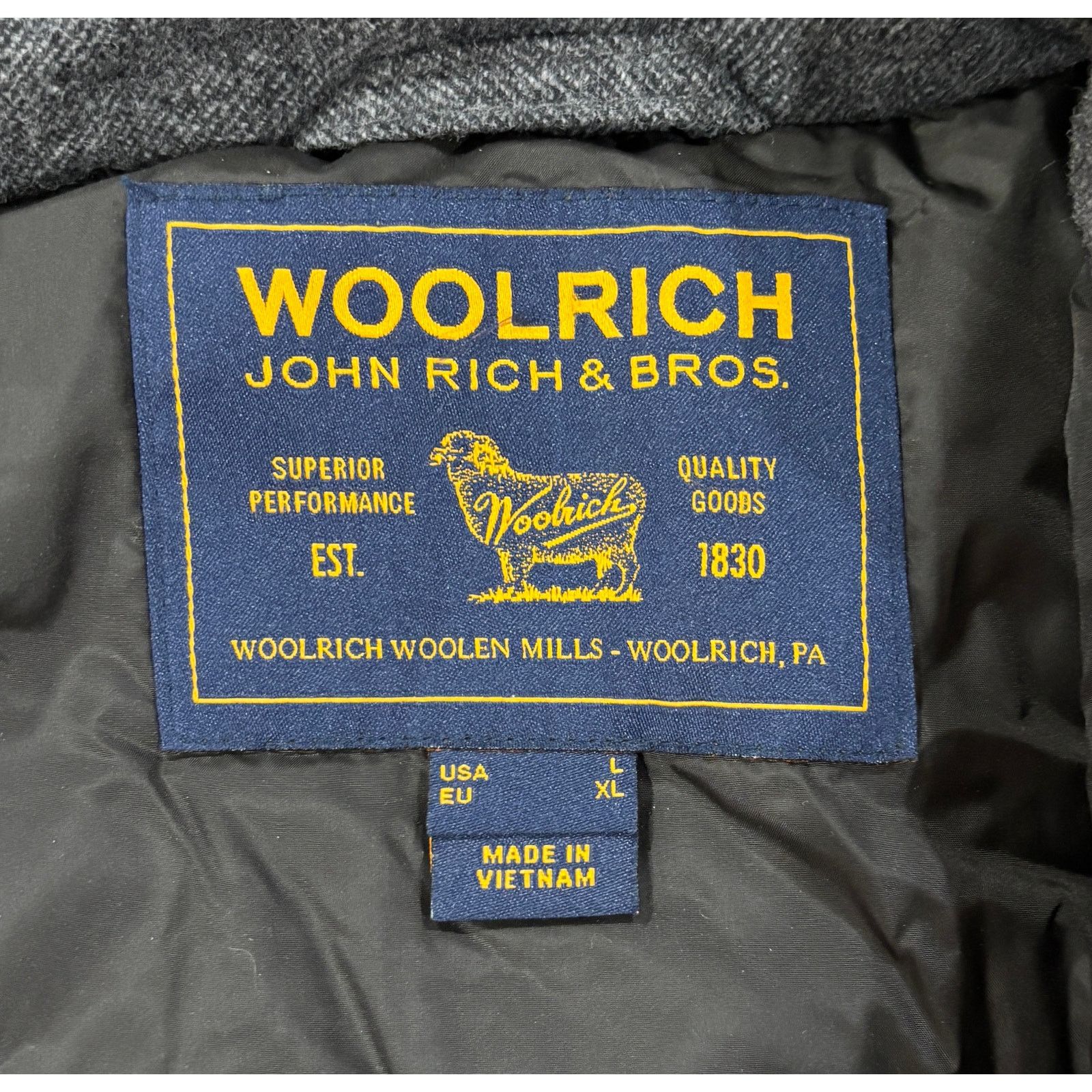 Woolrich Woolen Mills *R41 WOOLRICH Luxe Arctic Parka Wool Coyote Fur Gray Large Size US L / EU 52-54 / 3 - 11 Thumbnail