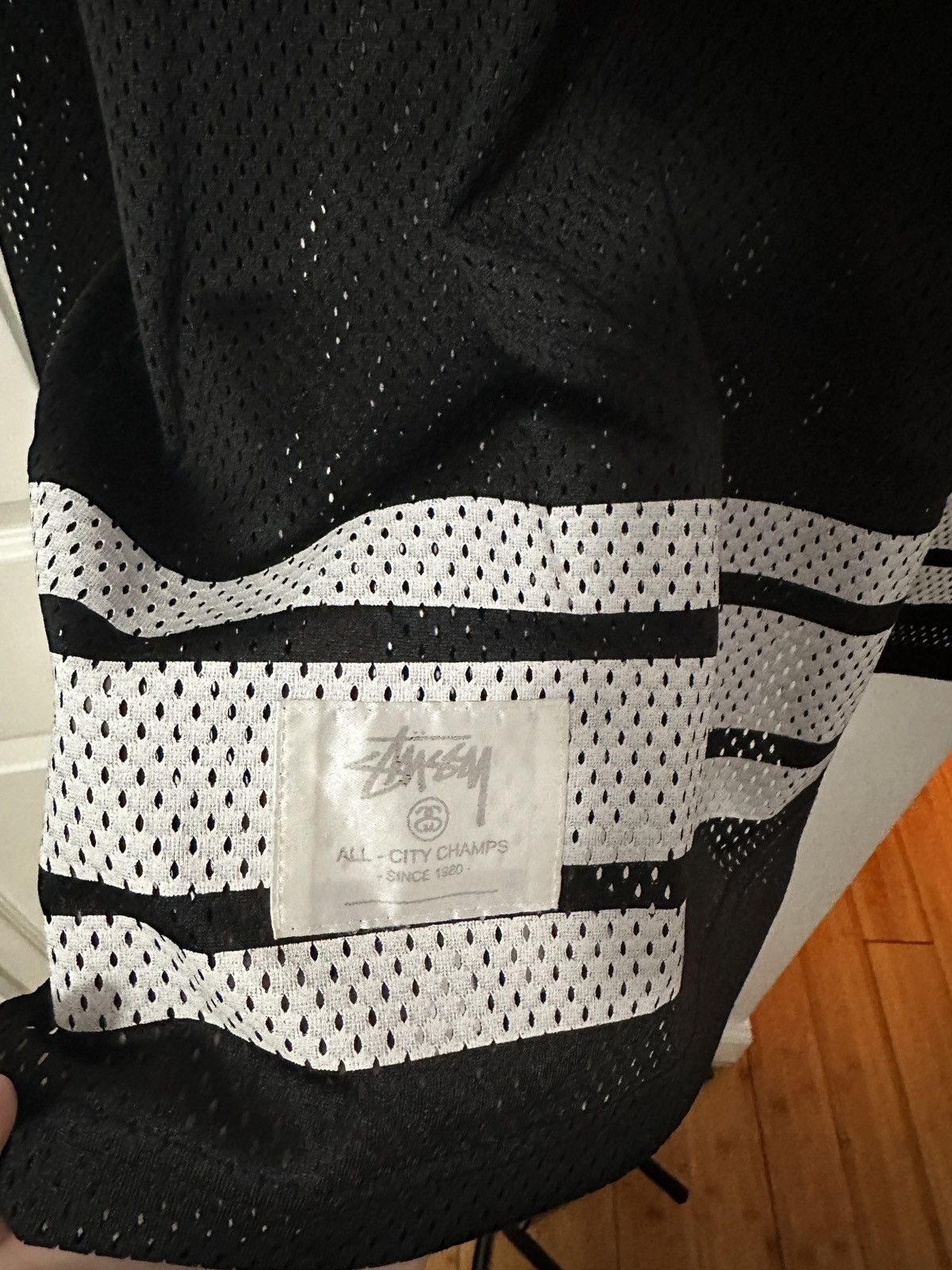 Stussy Stussy Mens Black Mesh Jersey All City Champion Large #80 Size US XL / EU 56 / 4 - 3 Thumbnail