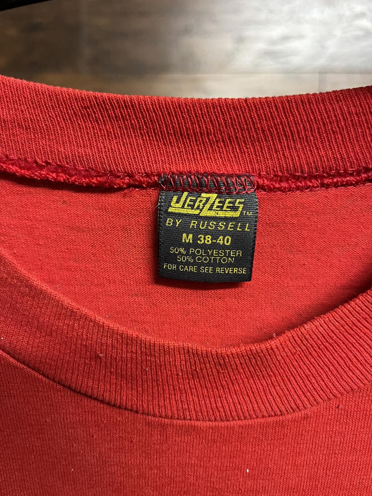 Jerzees VTG Fishing T-shirt 1985 The Worst Day Fishing Tee -M Size US M / EU 48-50 / 2 - 2 Thumbnail