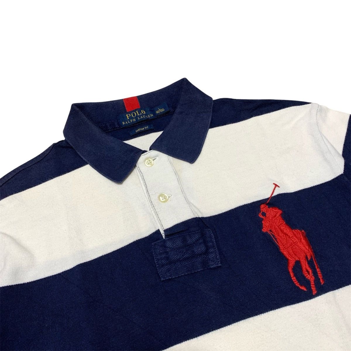 Polo Ralph Lauren Polo Ralph Luren Big Pony Usa Flag Rugby Shirt Size US L / EU 52-54 / 3 - 4 Thumbnail