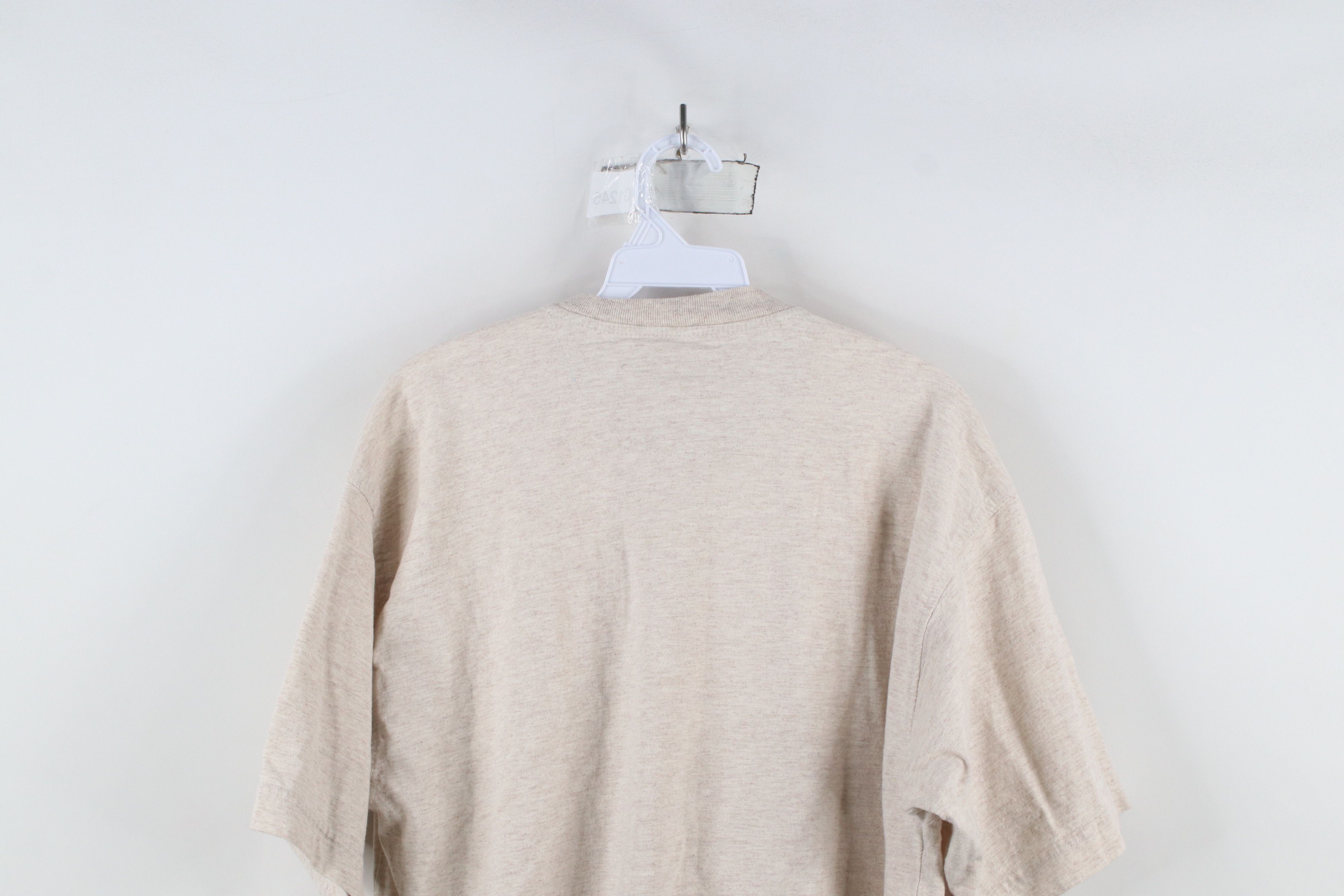 Vintage Vintage 90s Streetwear Short Sleeve T-Shirt Oatmeal Brown Size US XL / EU 56 / 4 - 11 Thumbnail