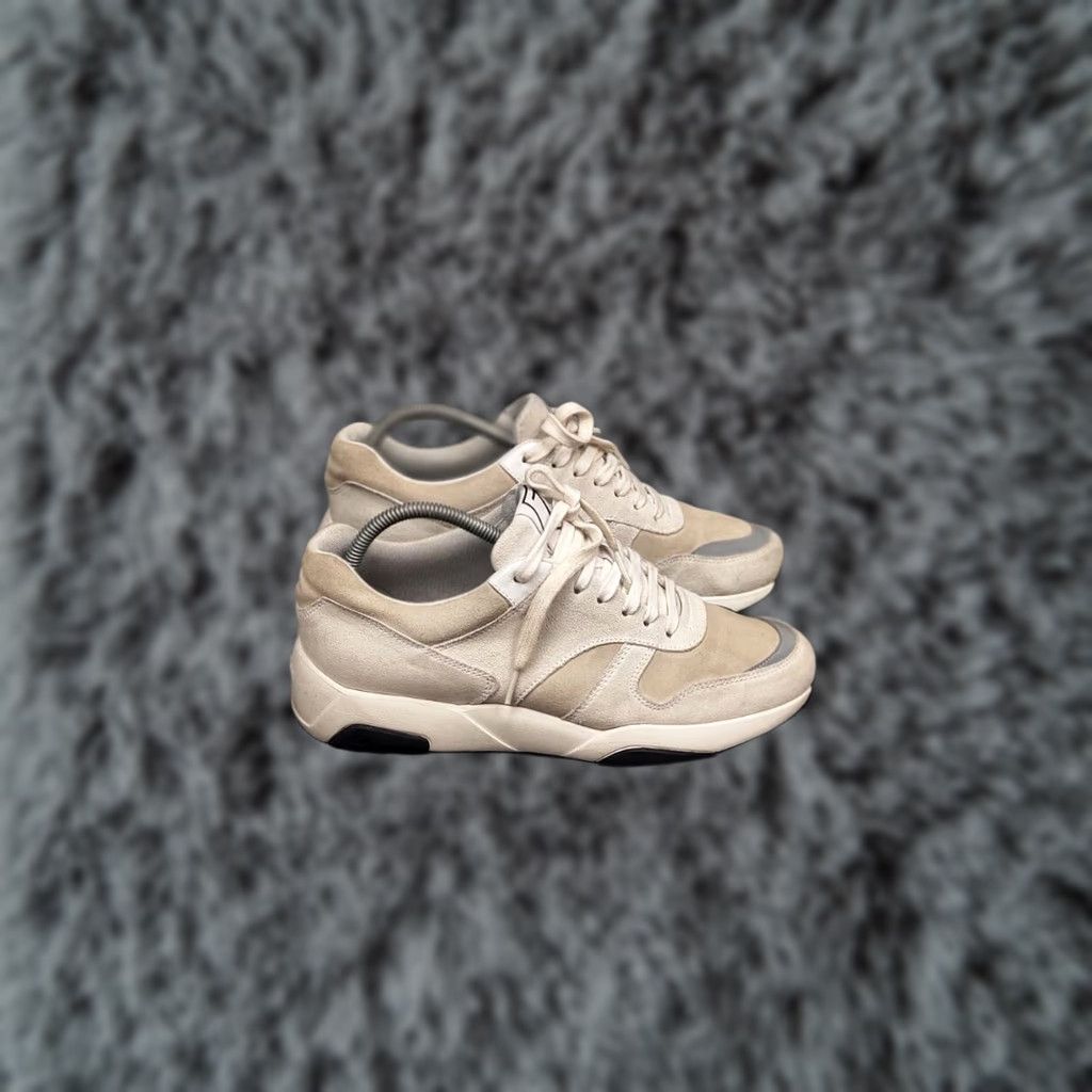 Ermenegildo Zegna Z Zegna Design Suede Leather Beige low top Lace Up Sneakers Men US 9.5 Leather Lining Casual Designer Style Thanksgiving? Size US M / EU 48-50 / 2 - 1 Thumbnail