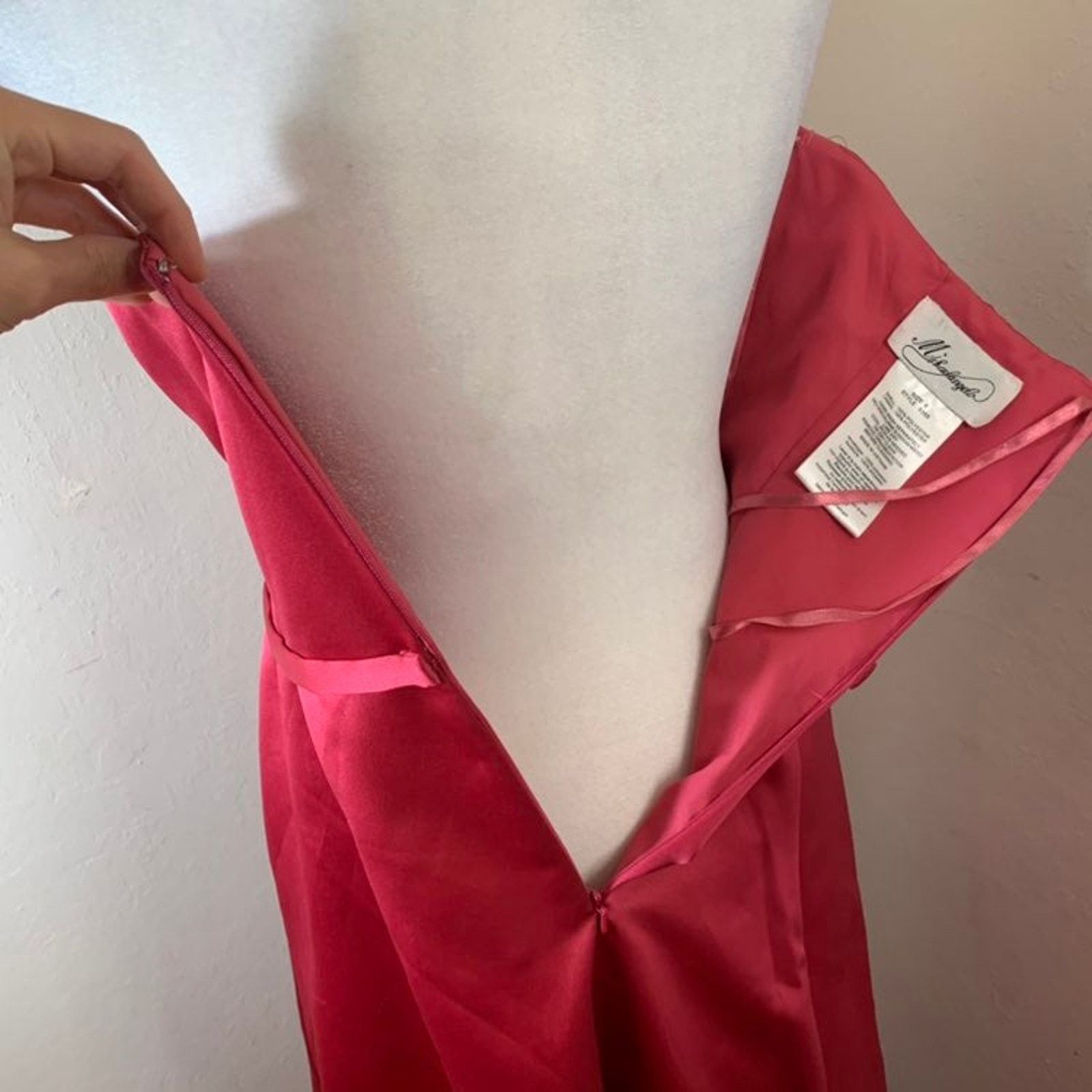 Other Michaelangelo Pink Satin Long Dress size 8 Size M / US 6-8 / IT 42-44 - 6 Thumbnail