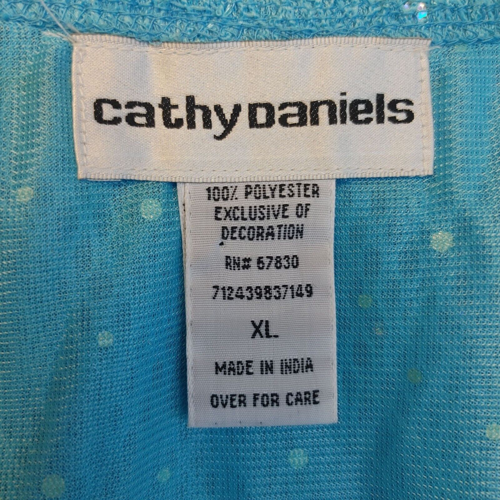 Other Cathy Daniels Women's Blue Mesh Short Sleeve T-Shirt XL Size XL / US 12-14 / IT 48-50 - 3 Thumbnail