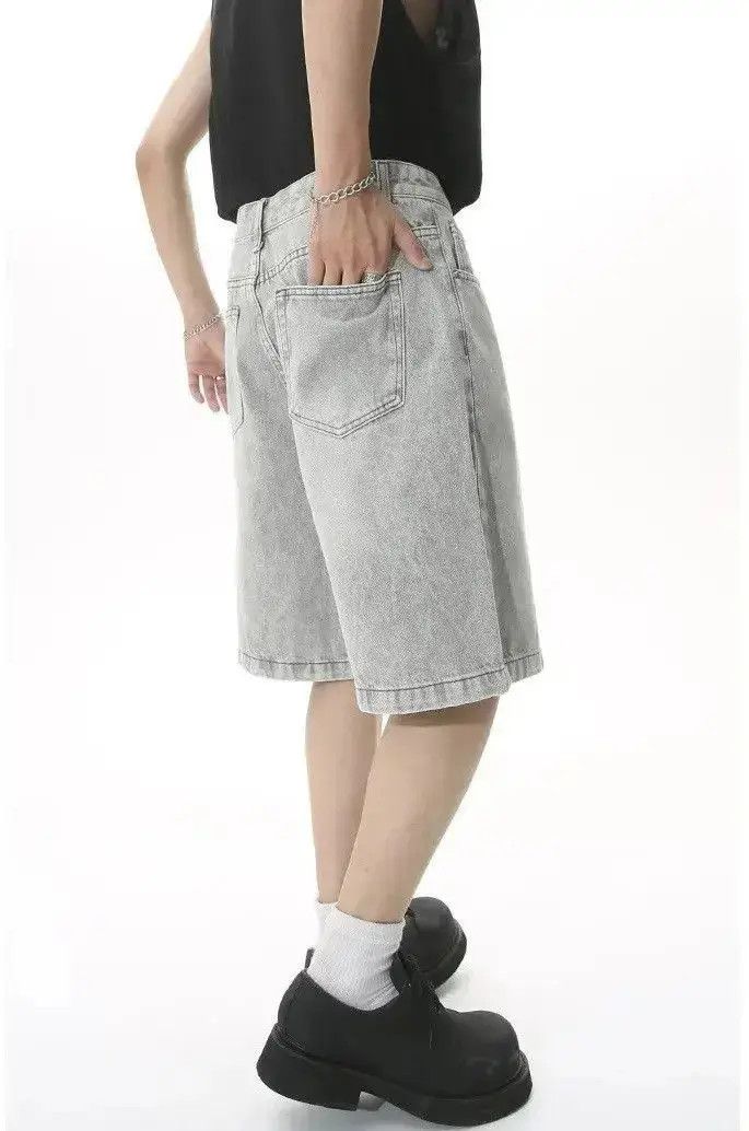 Japanese Brand Streetwear Loose Mid High Waist Jorts Shorts y2k Size US 32 / EU 48 - 4 Thumbnail