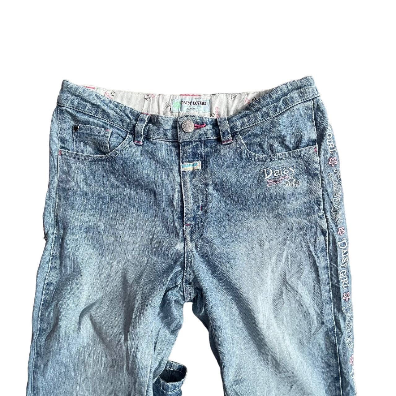 Beauty Beast × Hysteric Glamour × Vintage Vintage Daisy Lovers Embroided Side Tap Flare Denim Pants Size 28" / US 6 / IT 42 - 9 Thumbnail