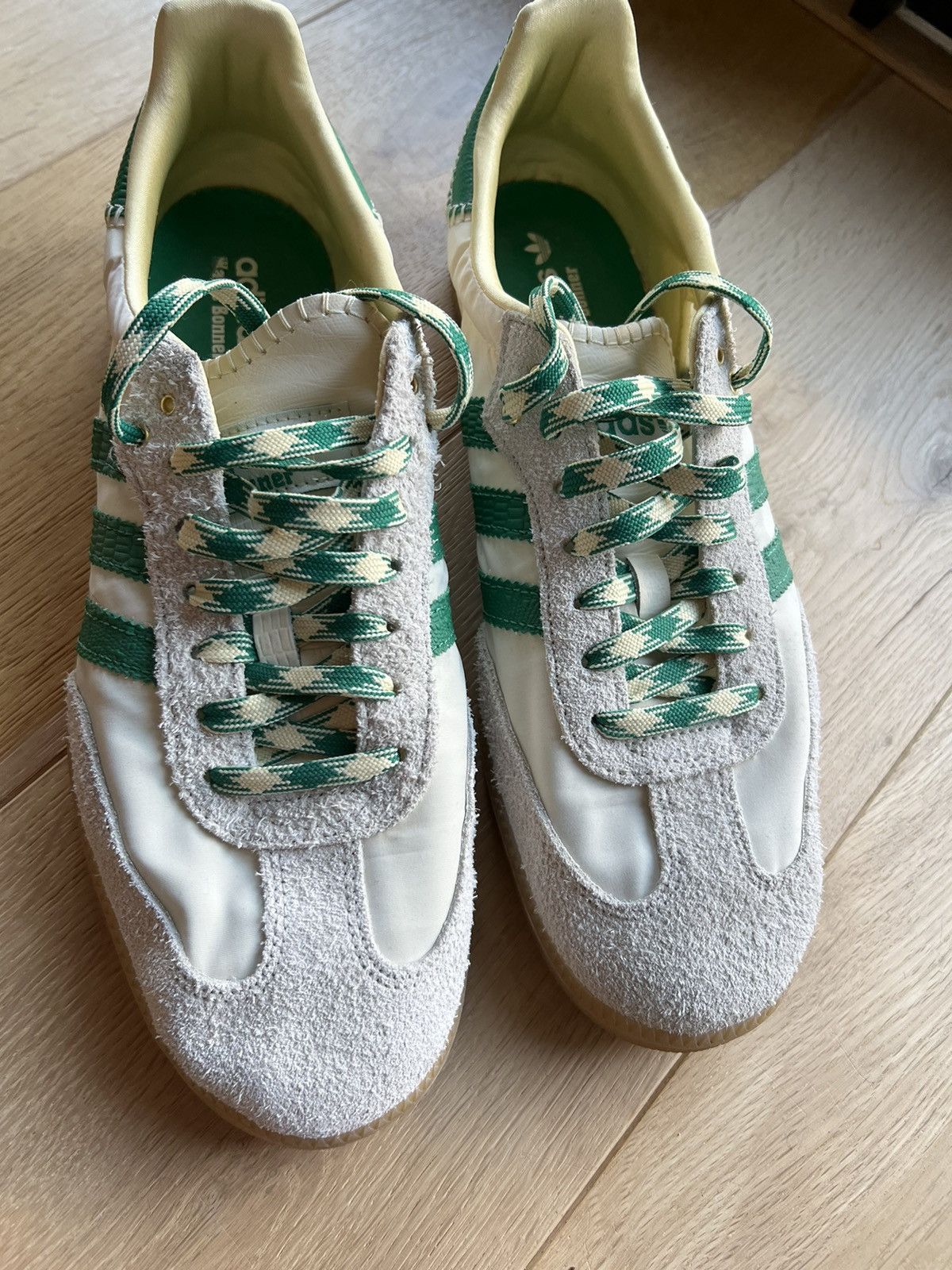 Adidas × Wales Bonner Adidas x Wales Bonner Samba ‘Cream White Bold Green’ Size US 12.5 / EU 45-46 - 2 Thumbnail