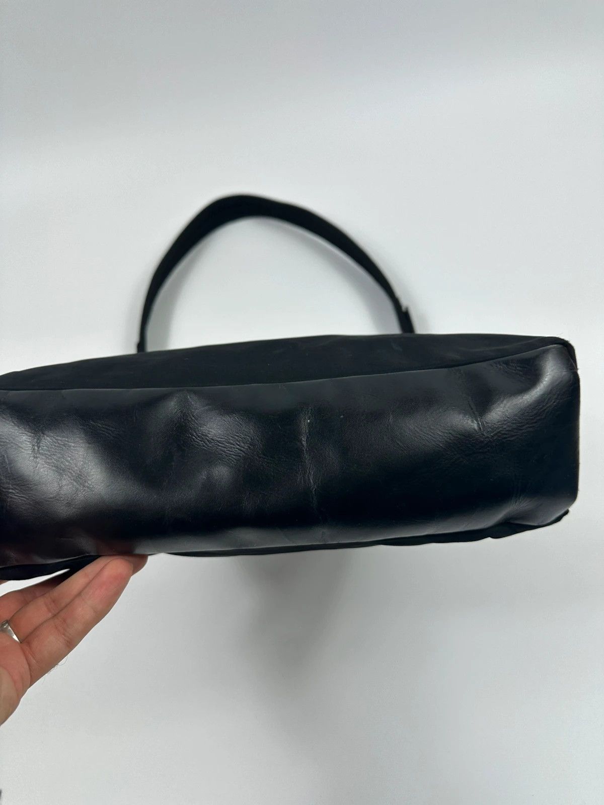 Prada Prada Milano FW99 Black Leather & Nylon Shoulder Bag Size ONE SIZE - 4 Thumbnail