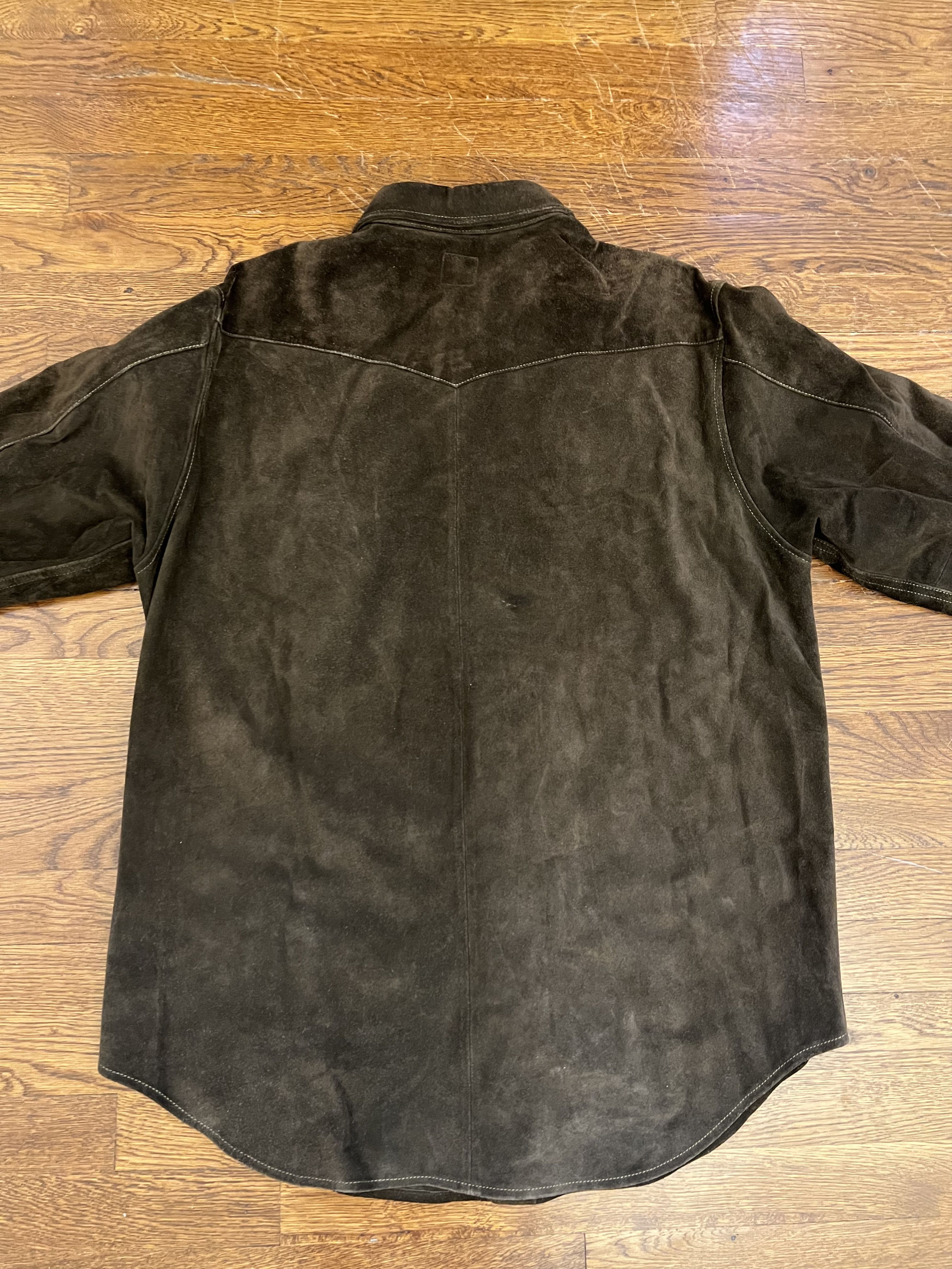 Gap Cow split Suede Cowboy button up long sleeve