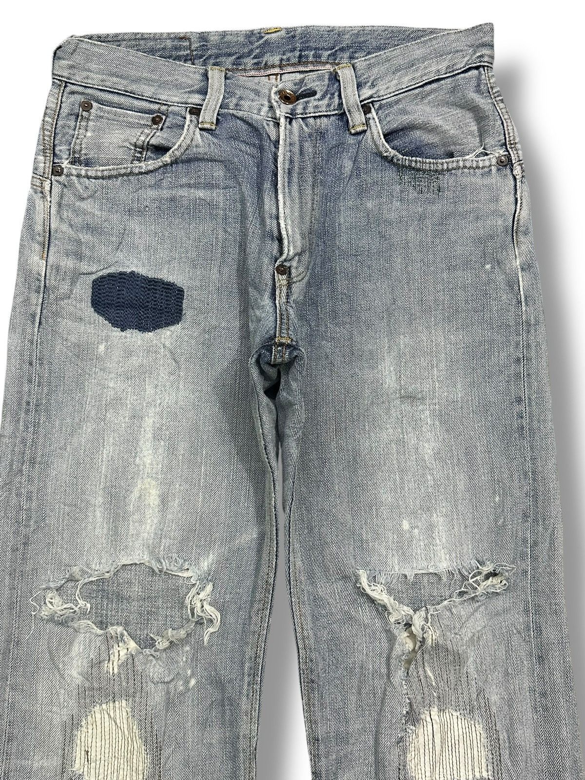 Edwin Edwin 90's Vintage Distresse Jean With Baggy Wideleg Painted Size US 31 - 3 Thumbnail